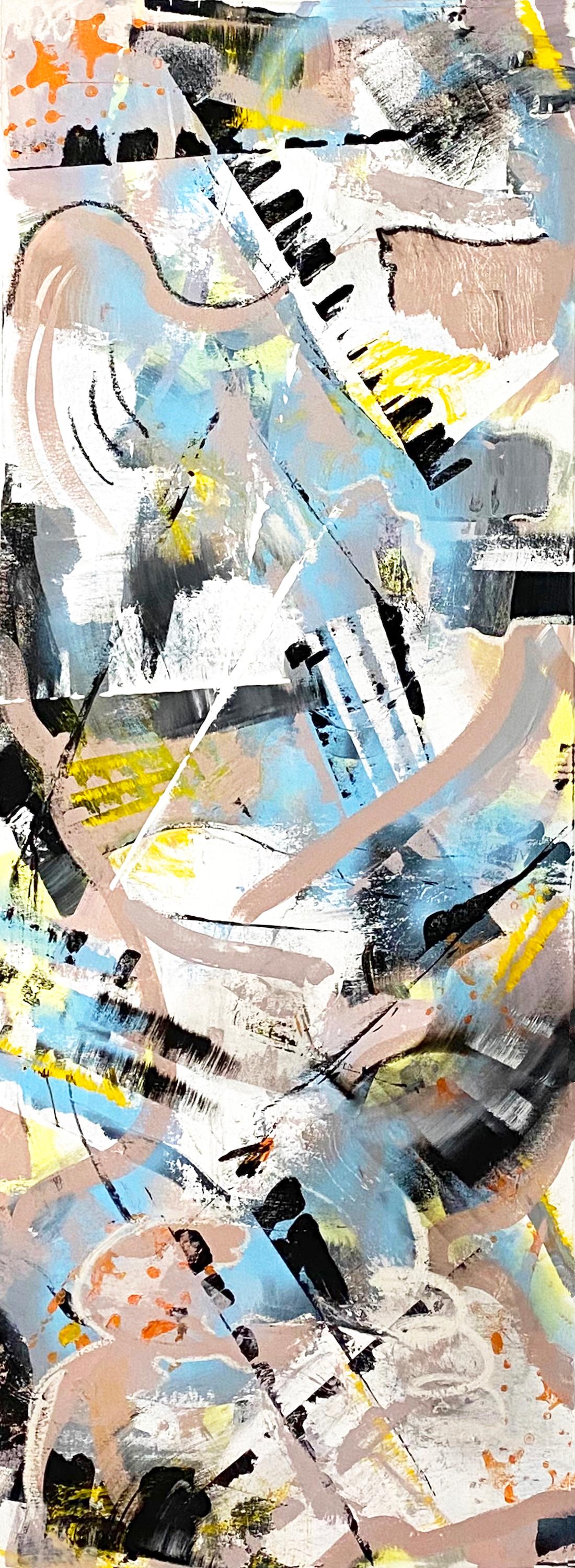 Joanne Handler Abstract Painting - Steppin Out