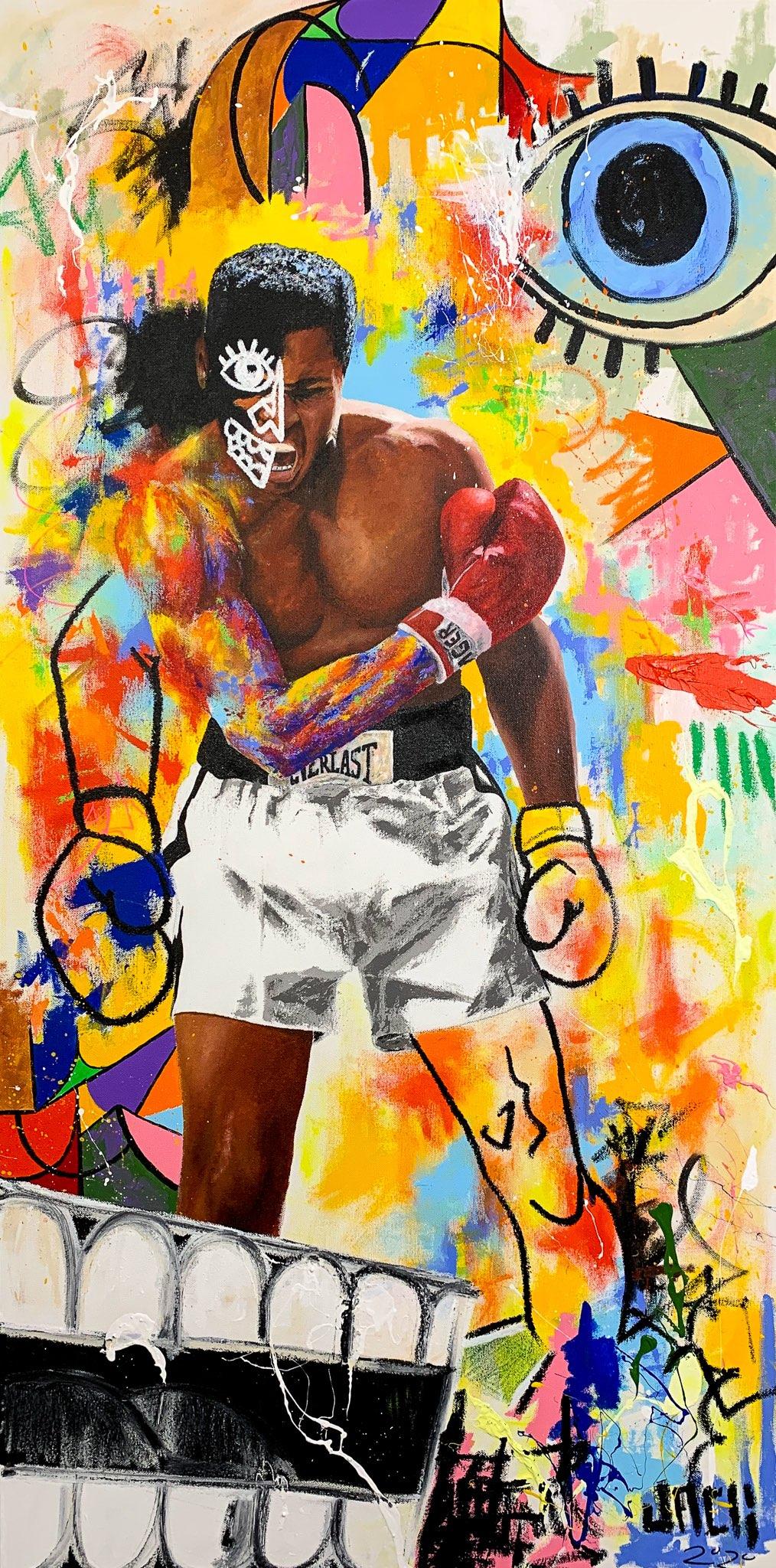 Portrait Painting di Jack Florczyk - Muhammad Ali - VENDUTO - Commissione disponibile