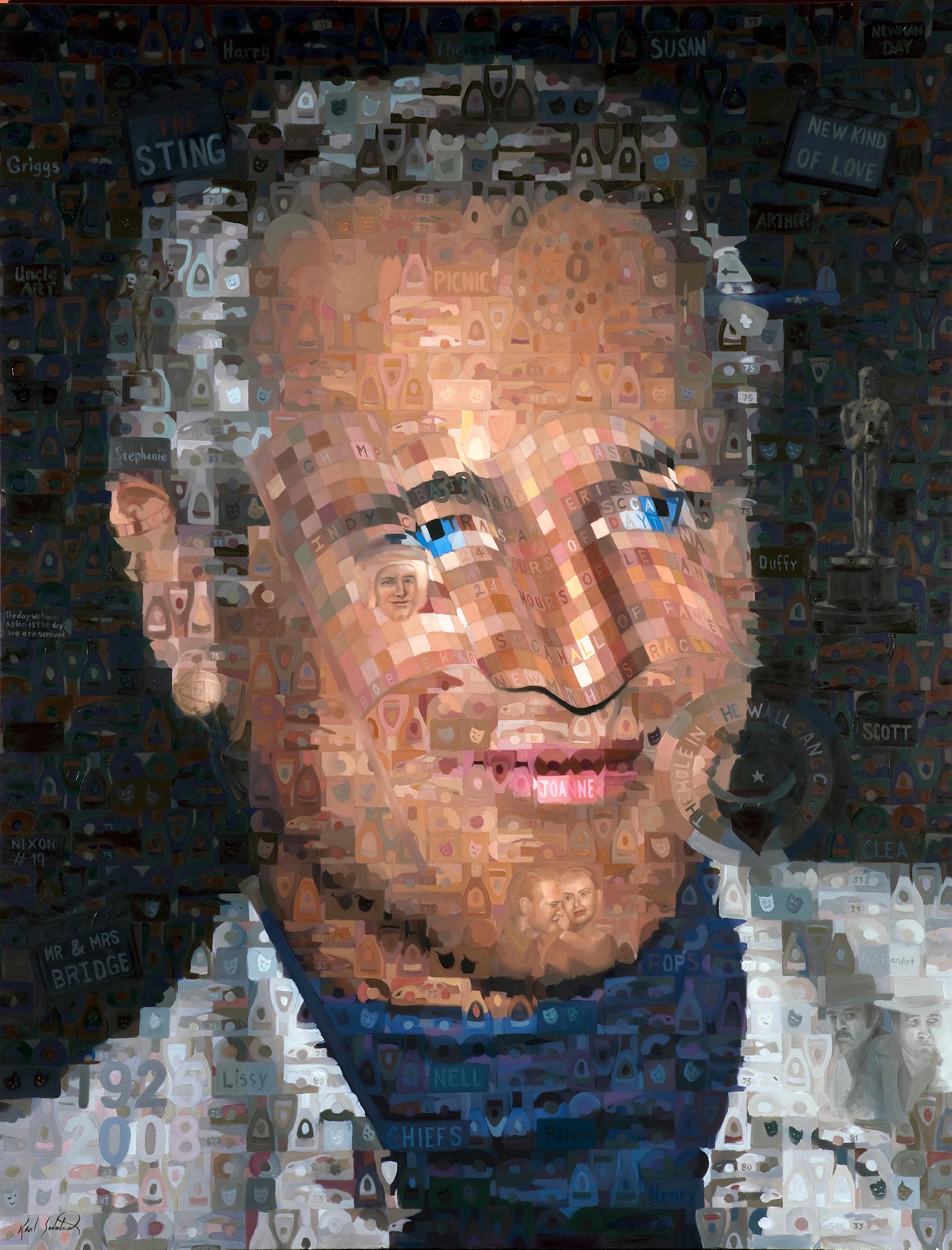 Karl Soderlund Portrait Painting - Paul Newman