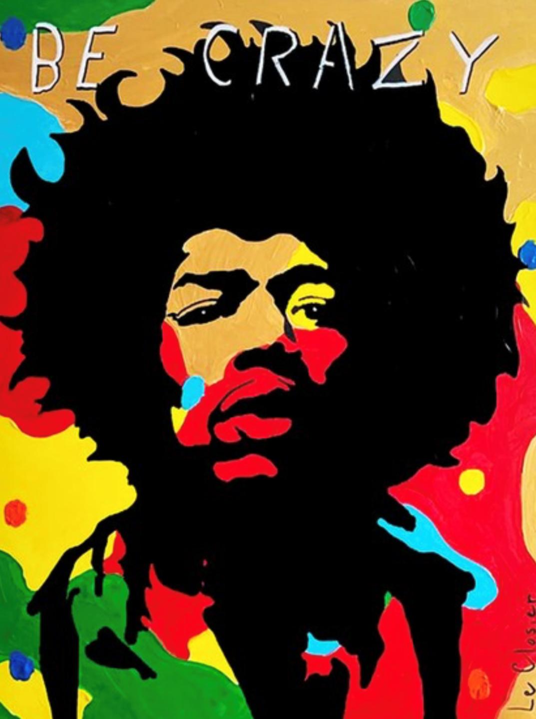 Philippe Le Closier Portrait Painting – Hendrix, Jimi Hendrix