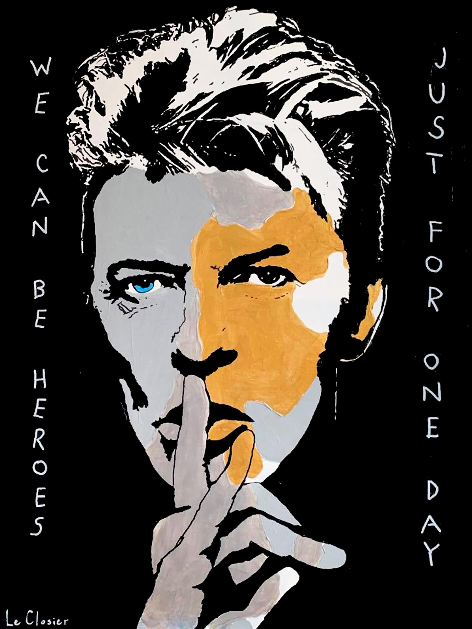 Bowie – Mixed Media Art von Philippe Le Closier