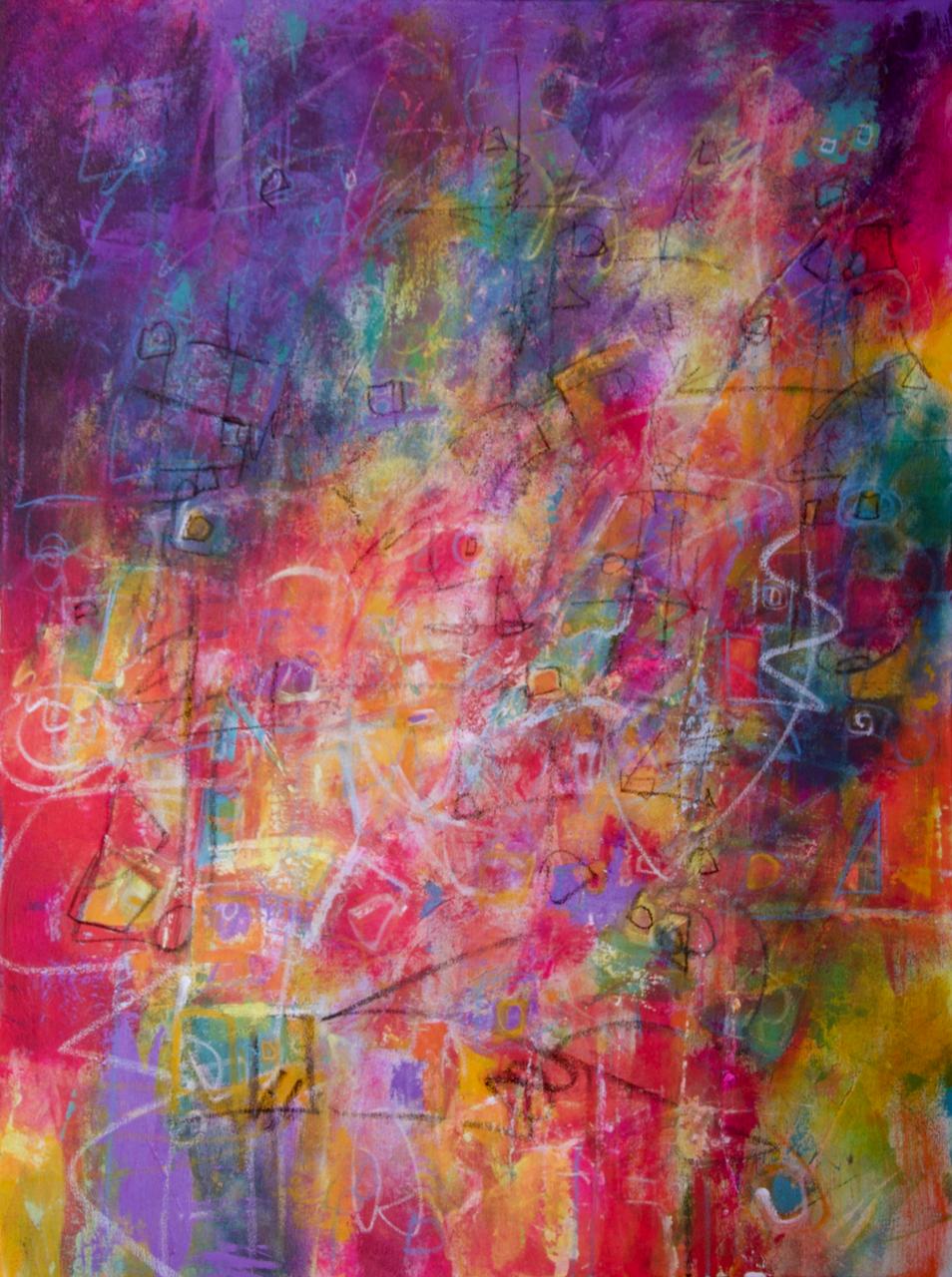 Laurie DeVault Abstract Painting - Wild Thing
