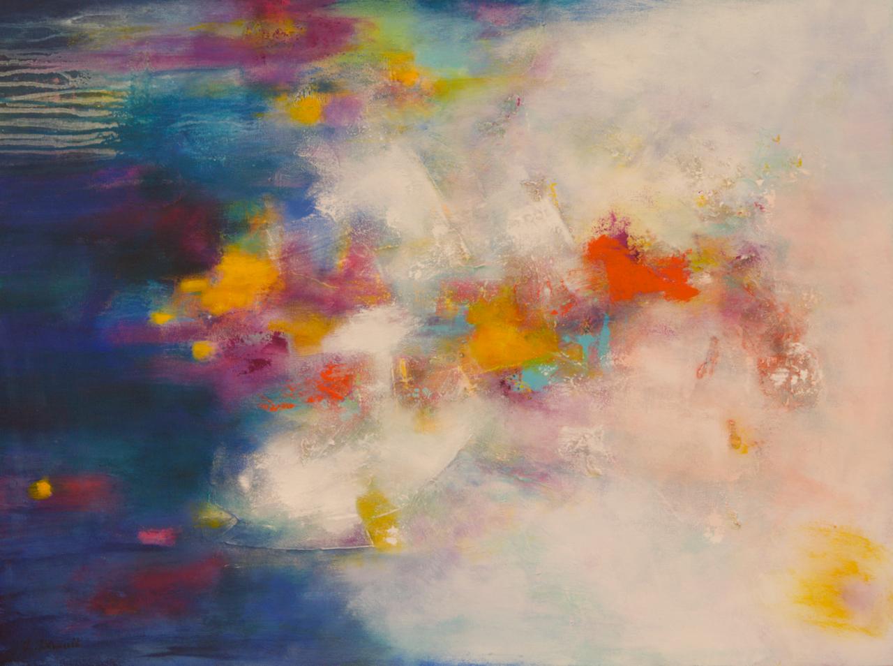 Laurie DeVault Abstract Painting - Flight