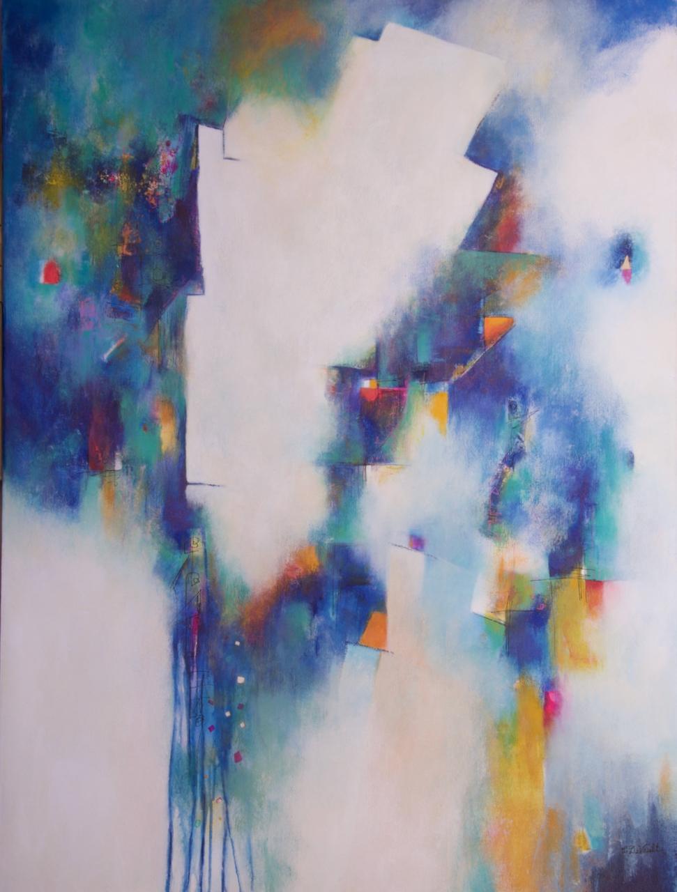Laurie DeVault Abstract Painting - Falling Free