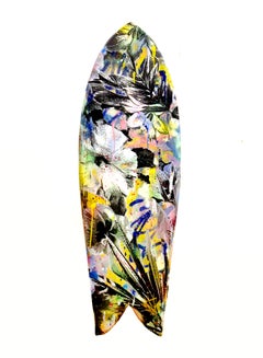 Surfboard - Tropical Floral Style