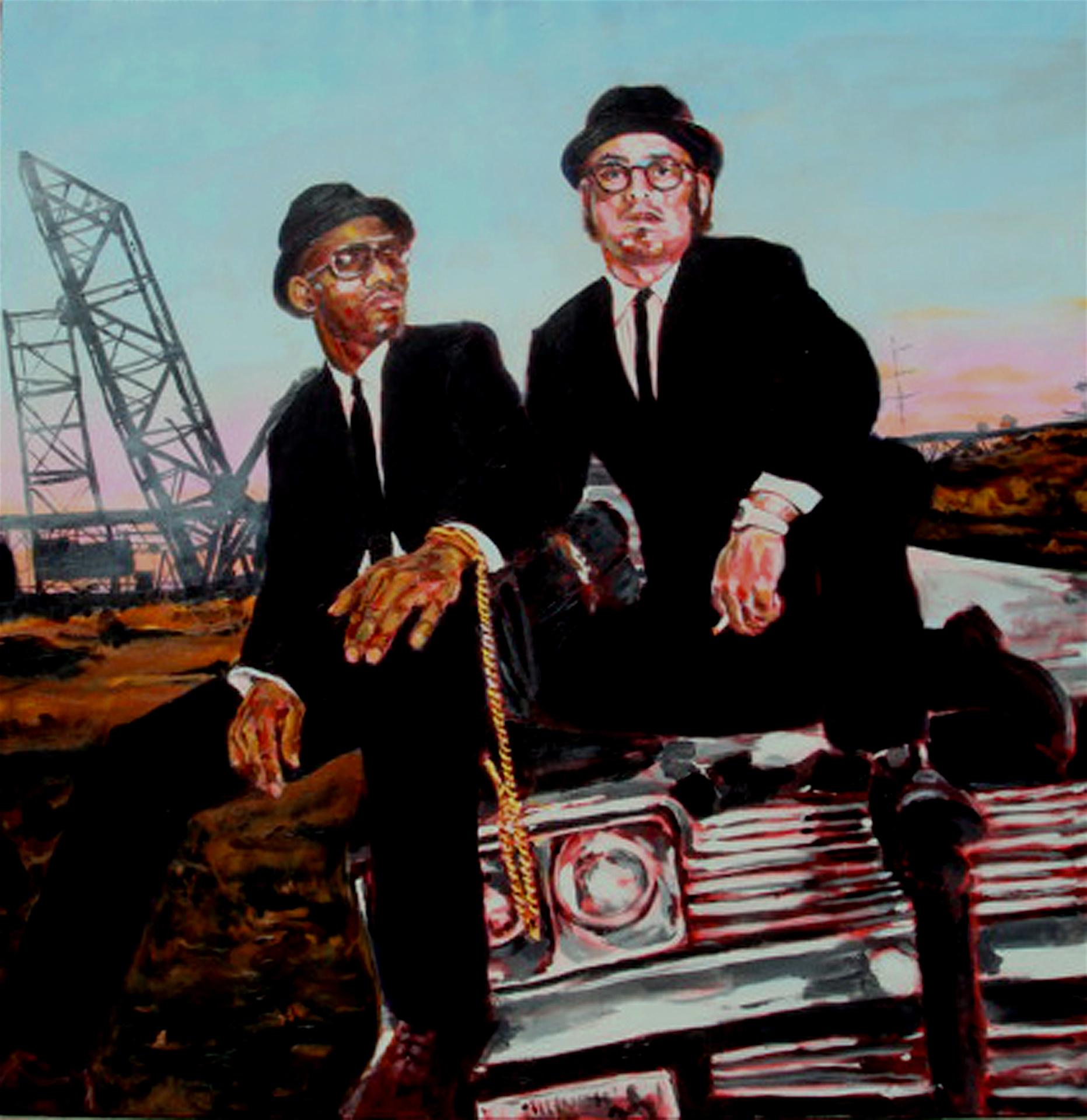 Blues Brothers - Mixed Media Art by Joshua Peters