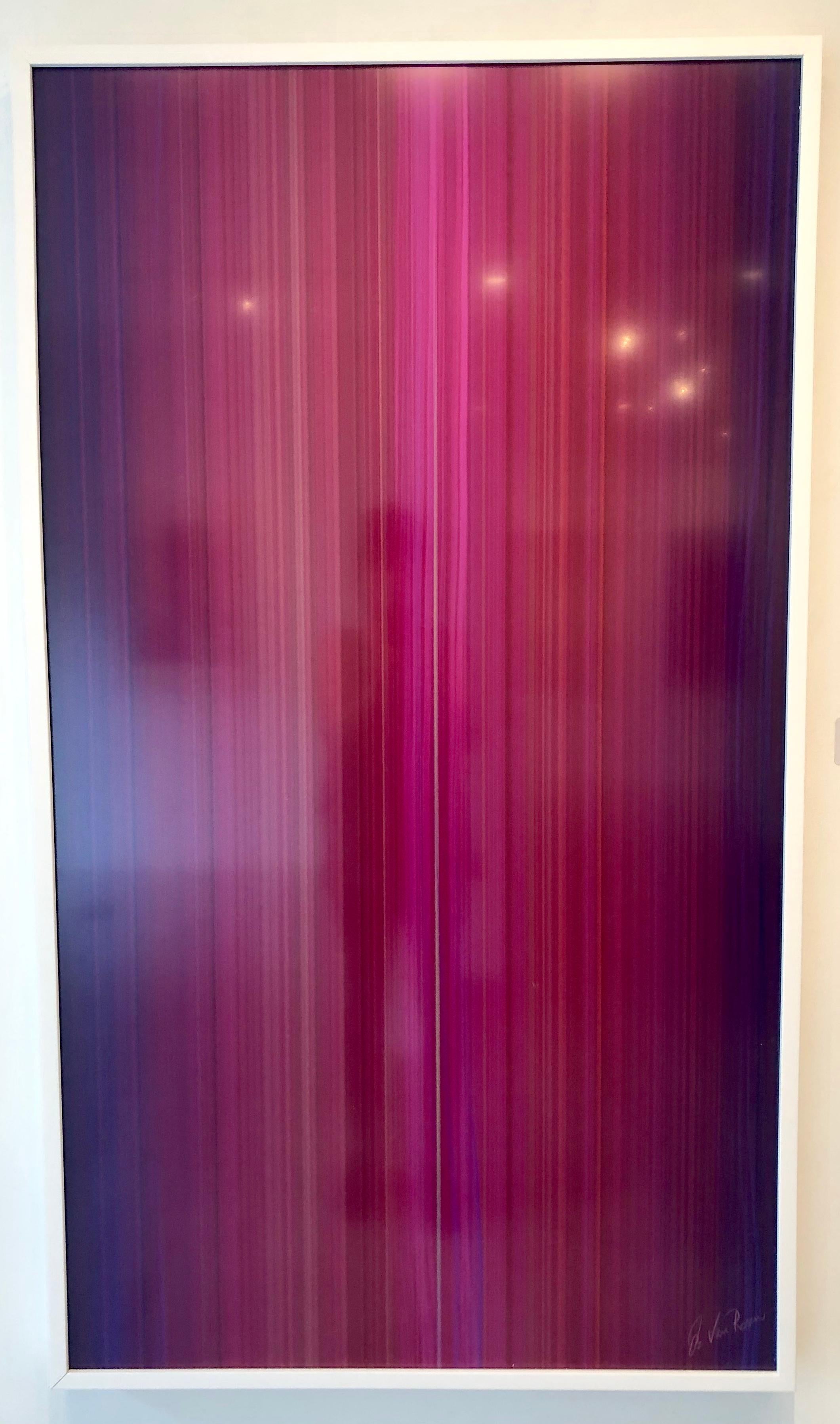 Mi piace Mine Pink In The Middle - Glitch Art/Framed - Photograph di Oz Van Rosen
