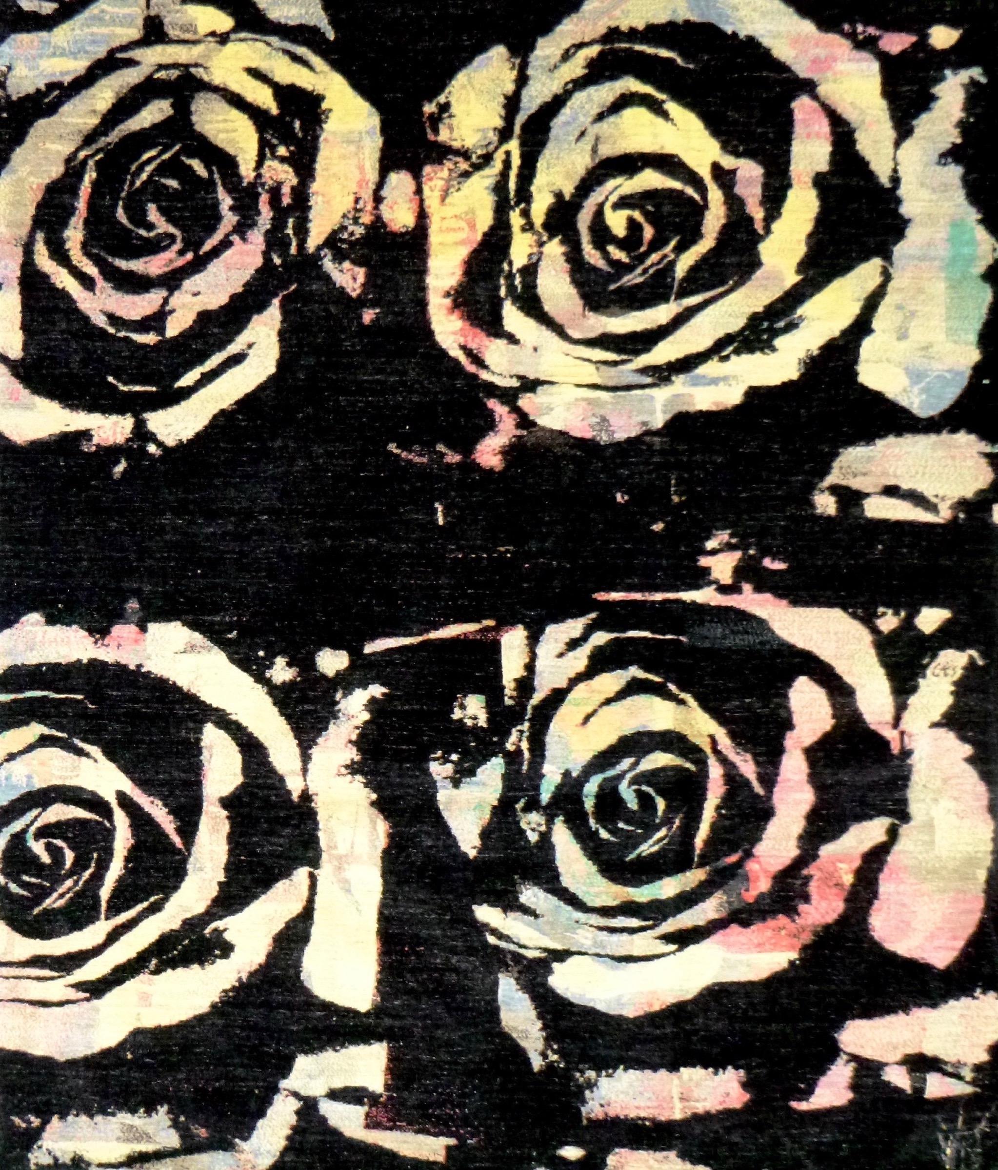 « Une rose est une rose, une rose est une rose » - création d'artistes dans un tissage - Photograph de Seek One