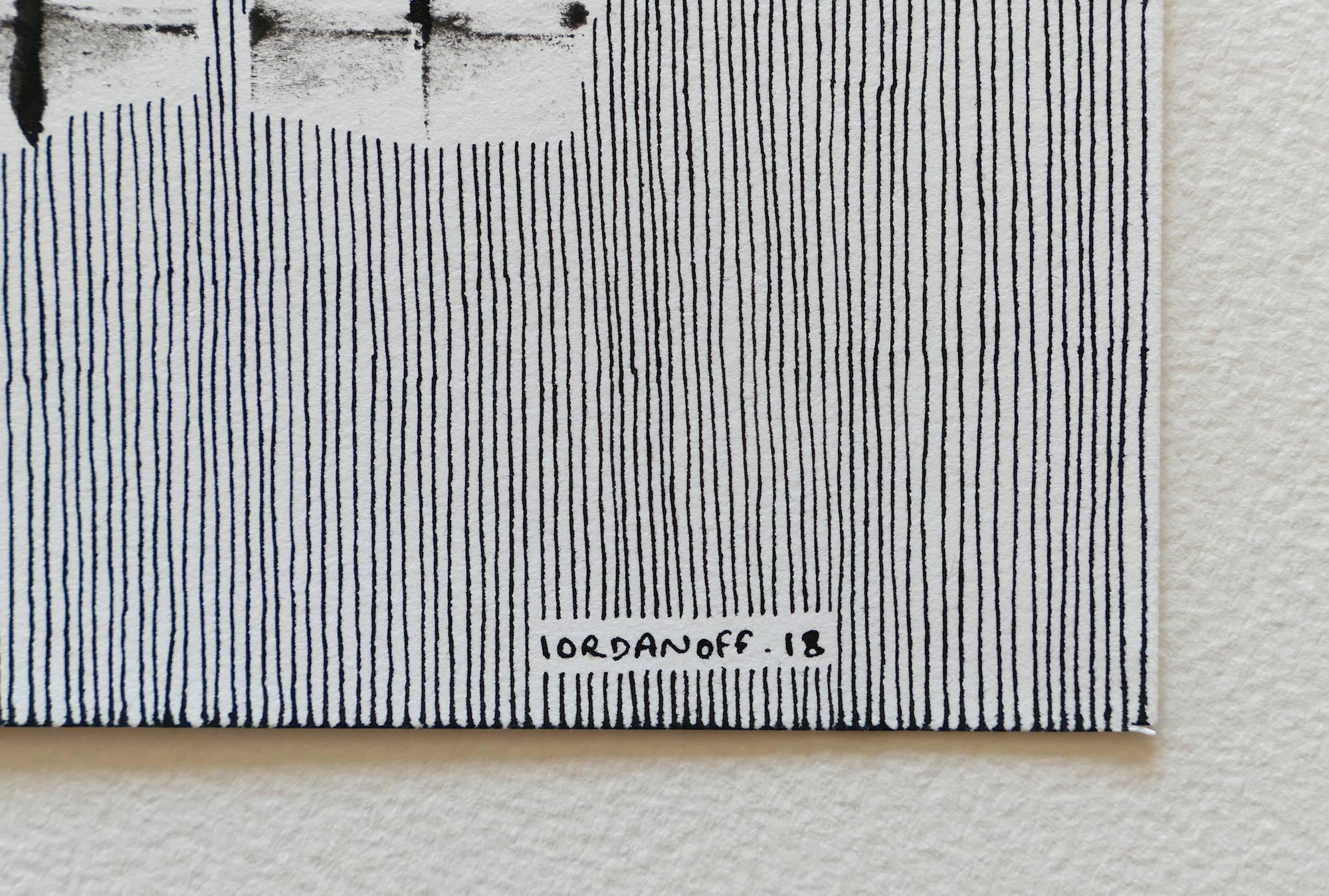 « Stegosaurus » n°662 - Gris Abstract Drawing par Jérémie Iordanoff