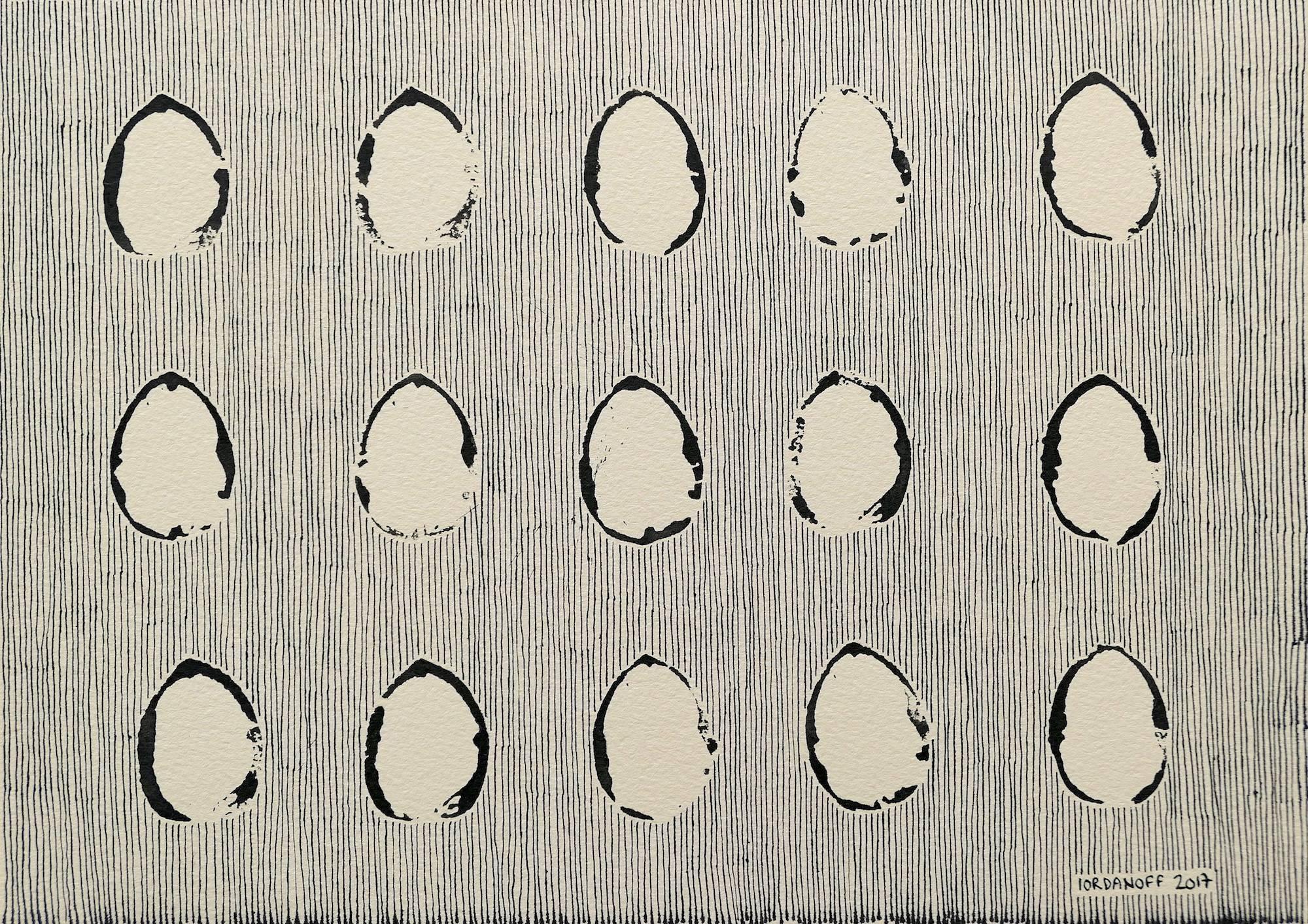 Jérémie Iordanoff Abstract Drawing - n°632 - "Des coquilles"