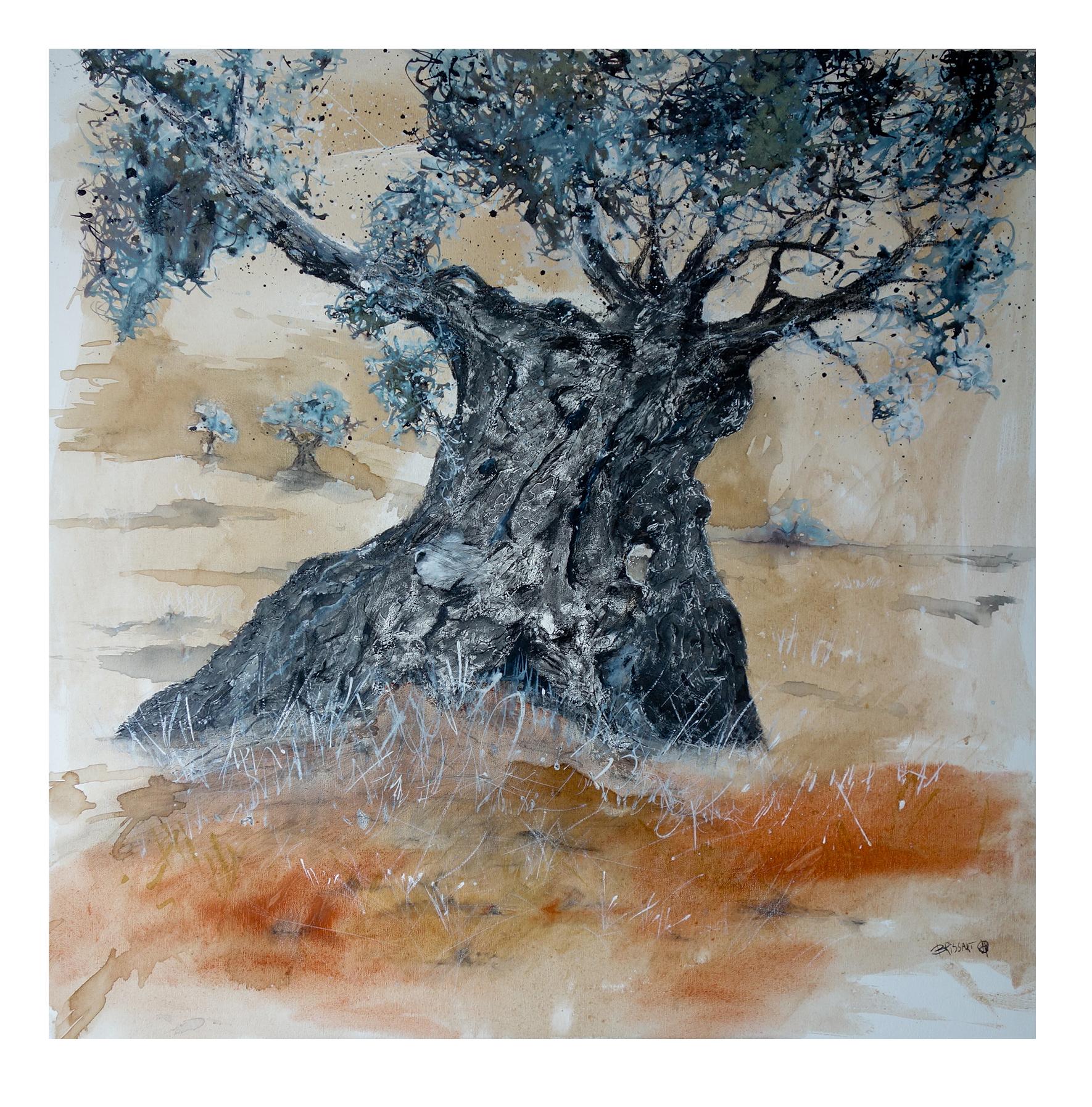 Olivier centenario - Painting di Jean-Pierre Brissart