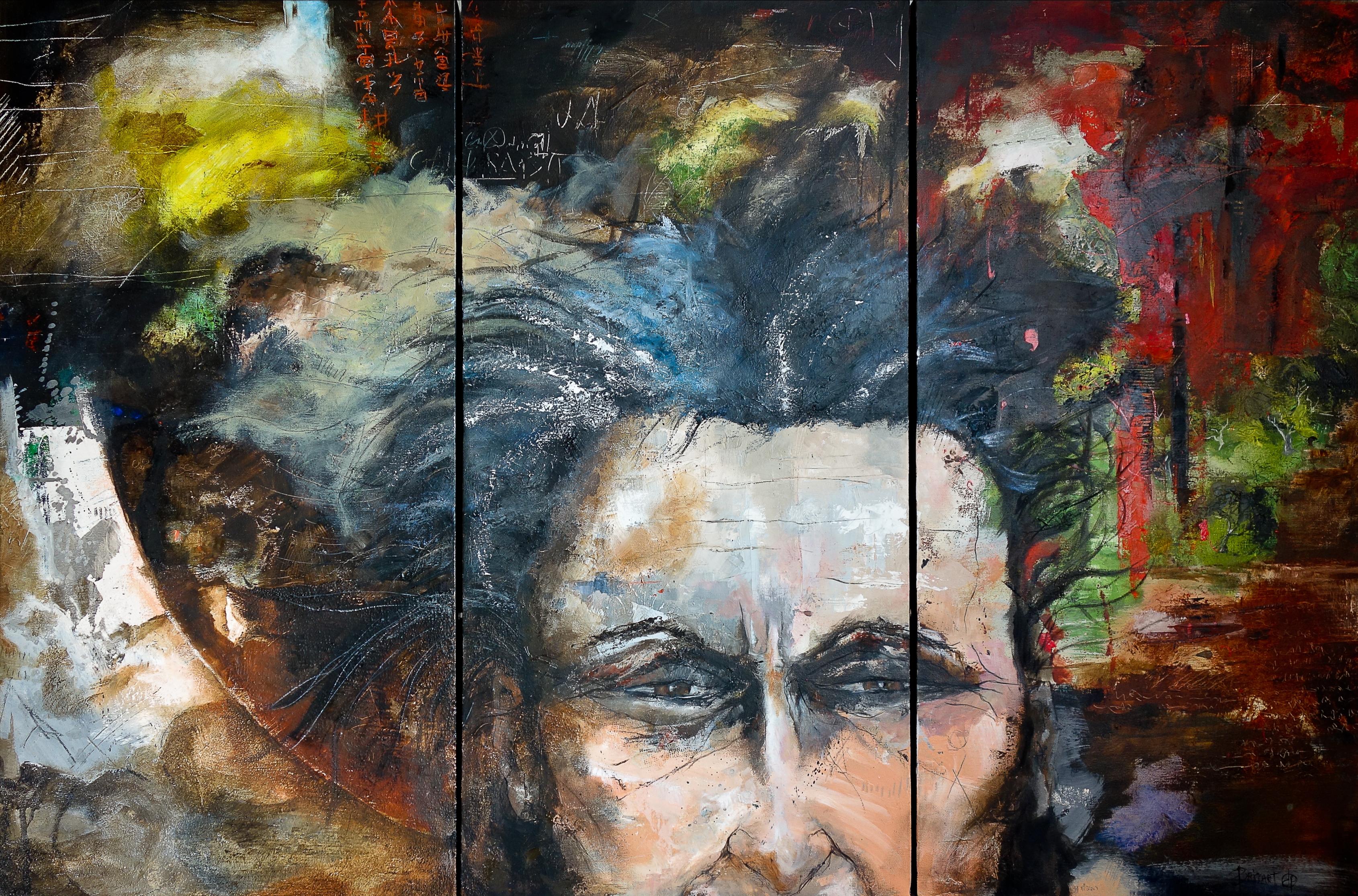 Figurative Painting di Jean-Pierre Brissart - Il trittico uomo