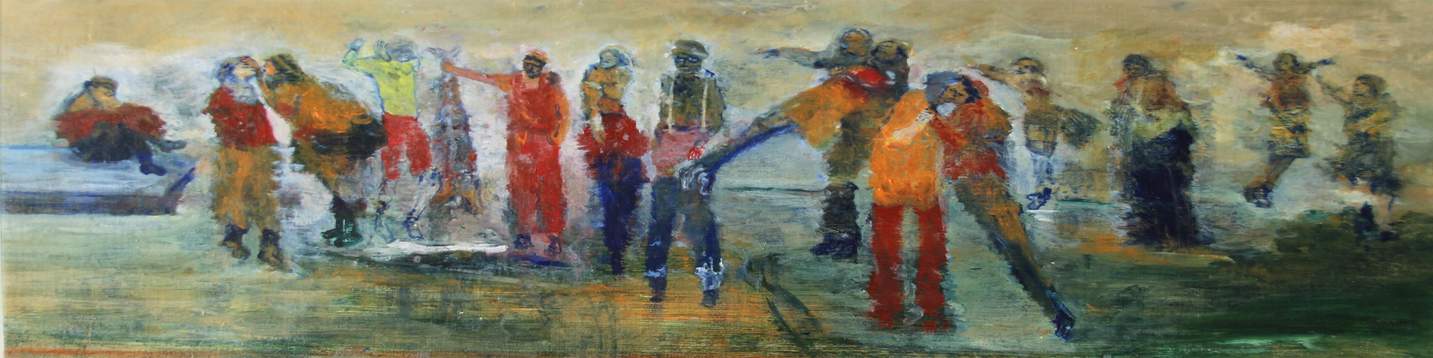 Elodie Huré Figurative Painting - Title: 52 - 3 ème degré (2)