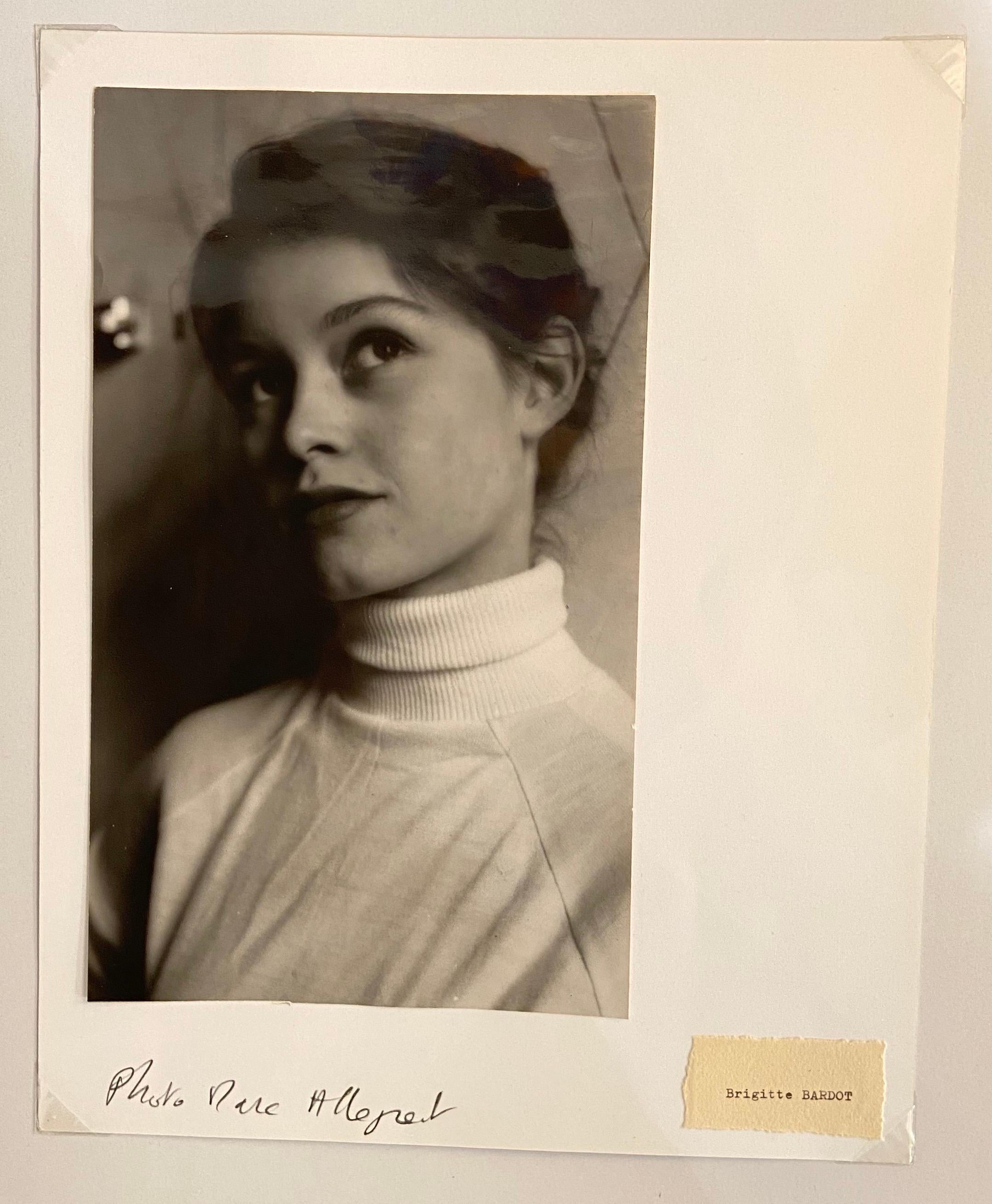 Photograph of Brigitte Bardot - Marc Allegret  
Silver print 
On the set of 
