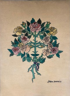 Jean Marais Sehr seltener Wandteppich Signiert 1965  Ateliers de Cogolin