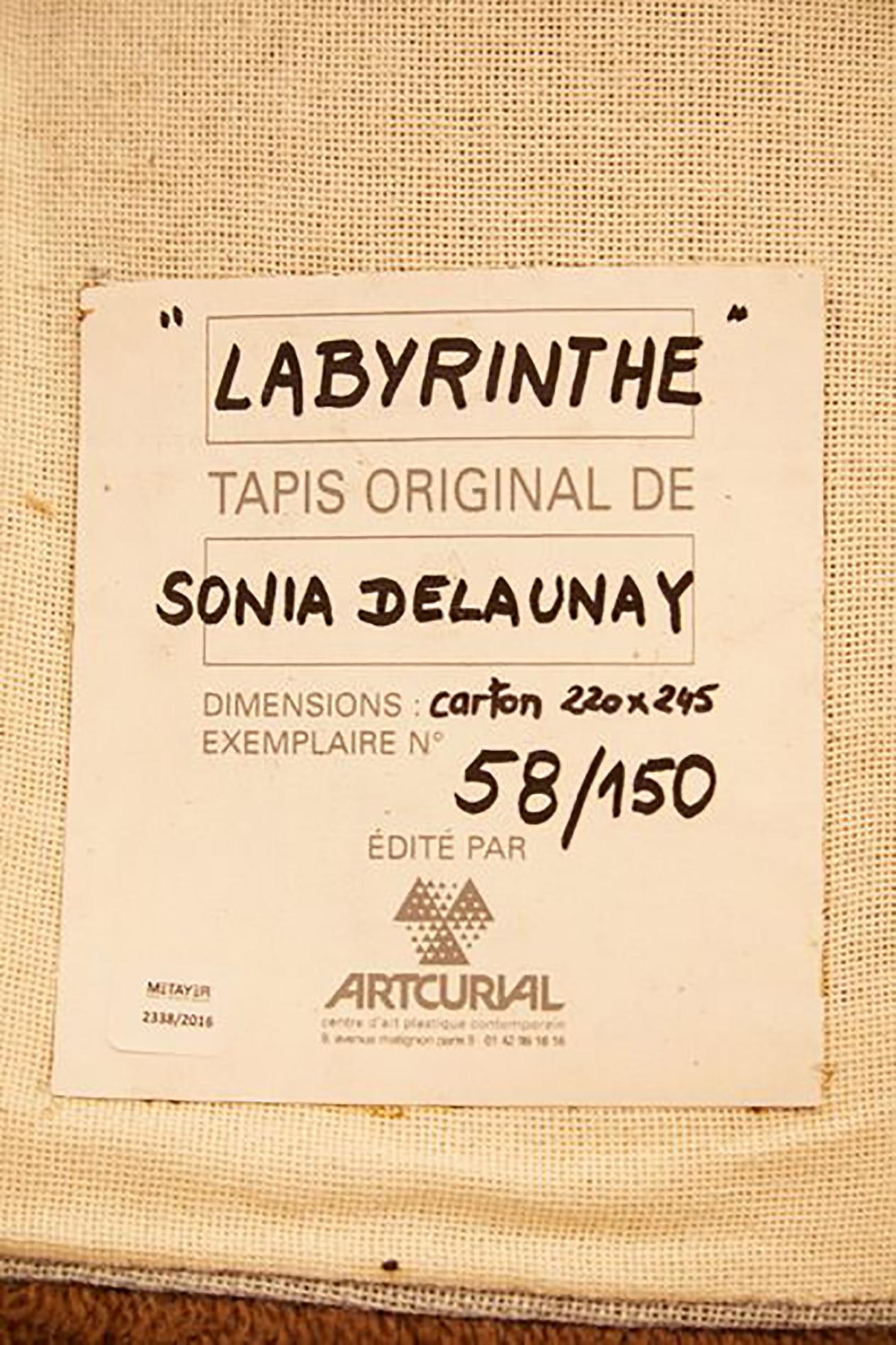 Sonia Delaunay  Tapis du labyrinthe  Artcurial en vente 3