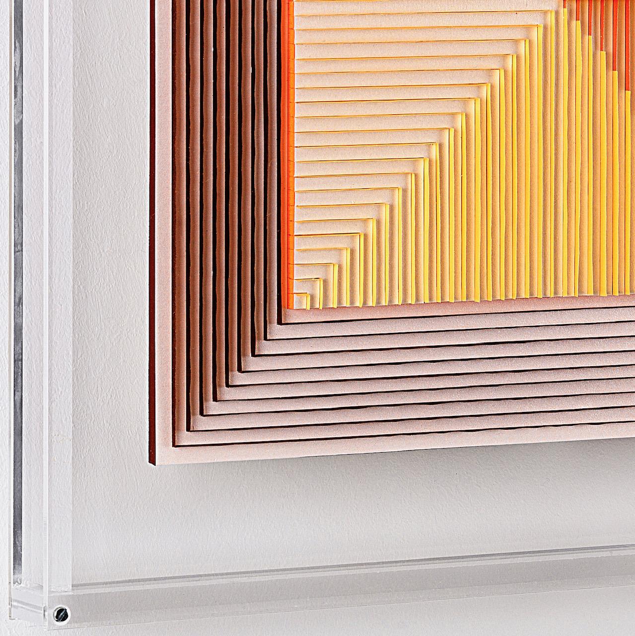 Françoise Luciani Diptyque orange 2011 en vente 2