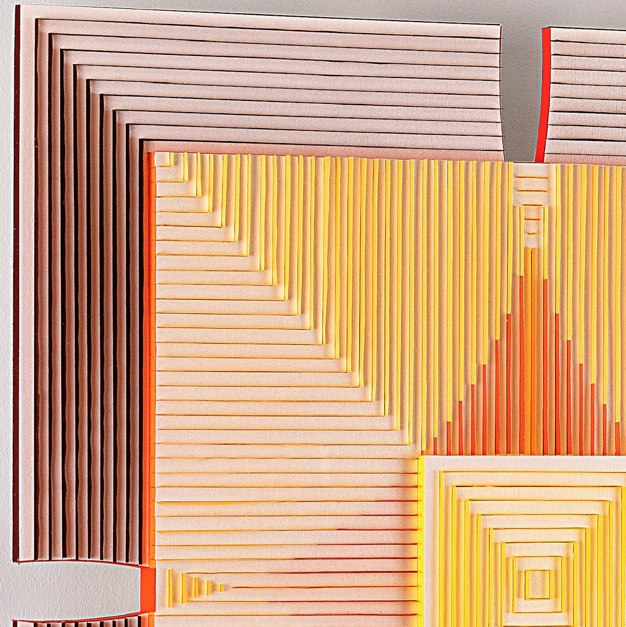 Françoise Luciani Diptyque orange 2011 en vente 3