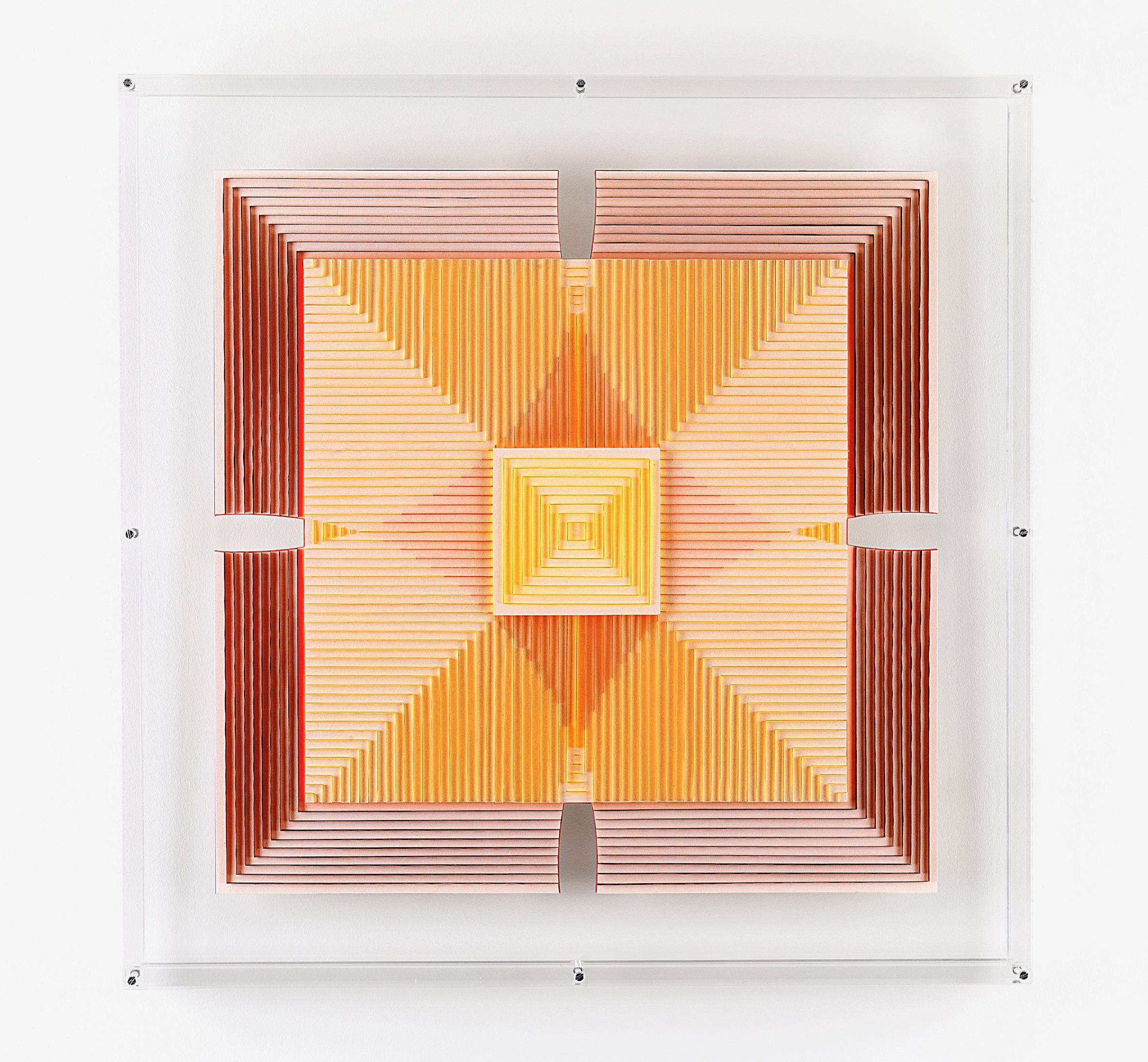 Françoise Luciani Diptyque orange 2011 en vente 1