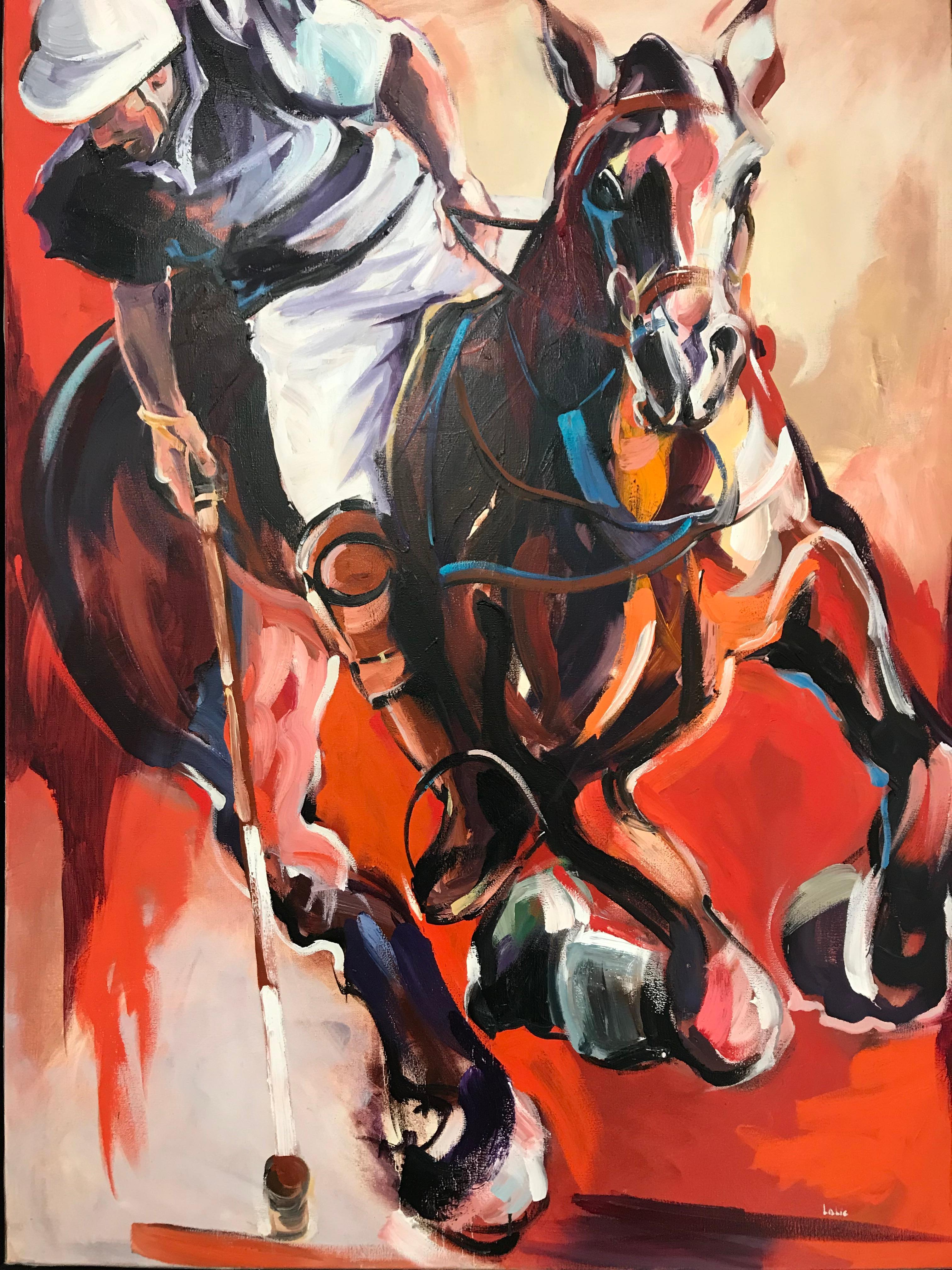 Sonia Lalic Figurative Painting - Bagatelle for a Polo