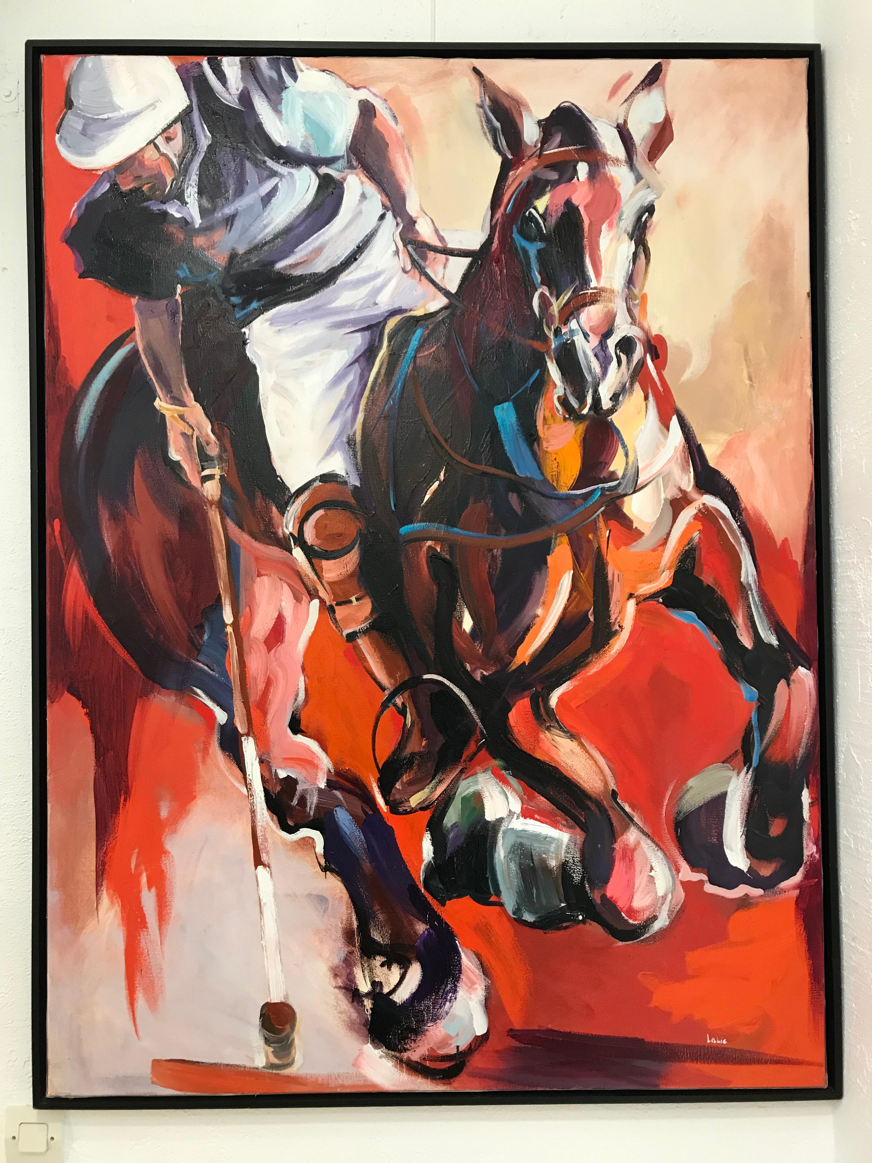 Bagatelle for a Polo - Painting by Sonia Lalic