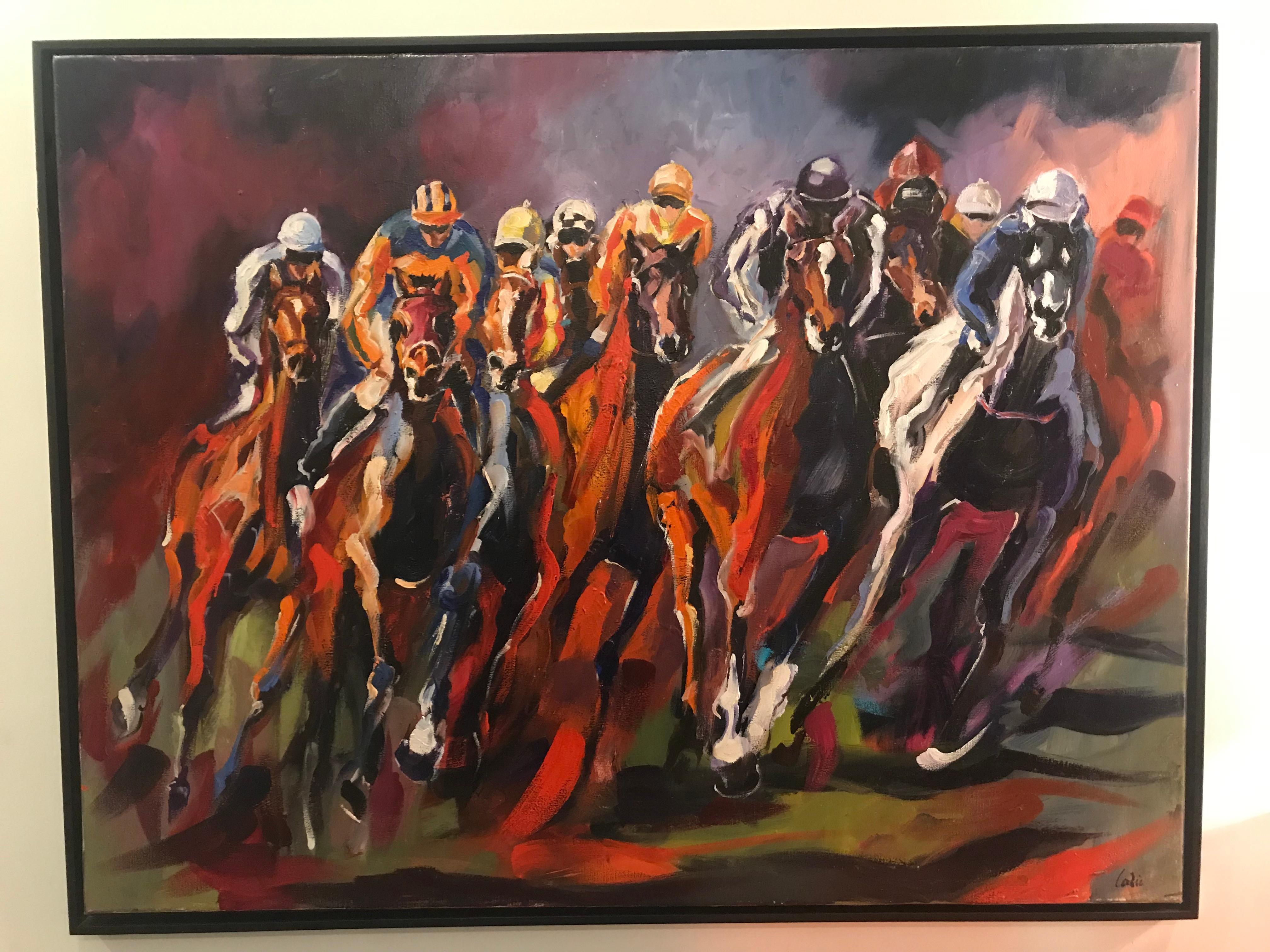  A day at the Races - Painting by Sonia Lalic