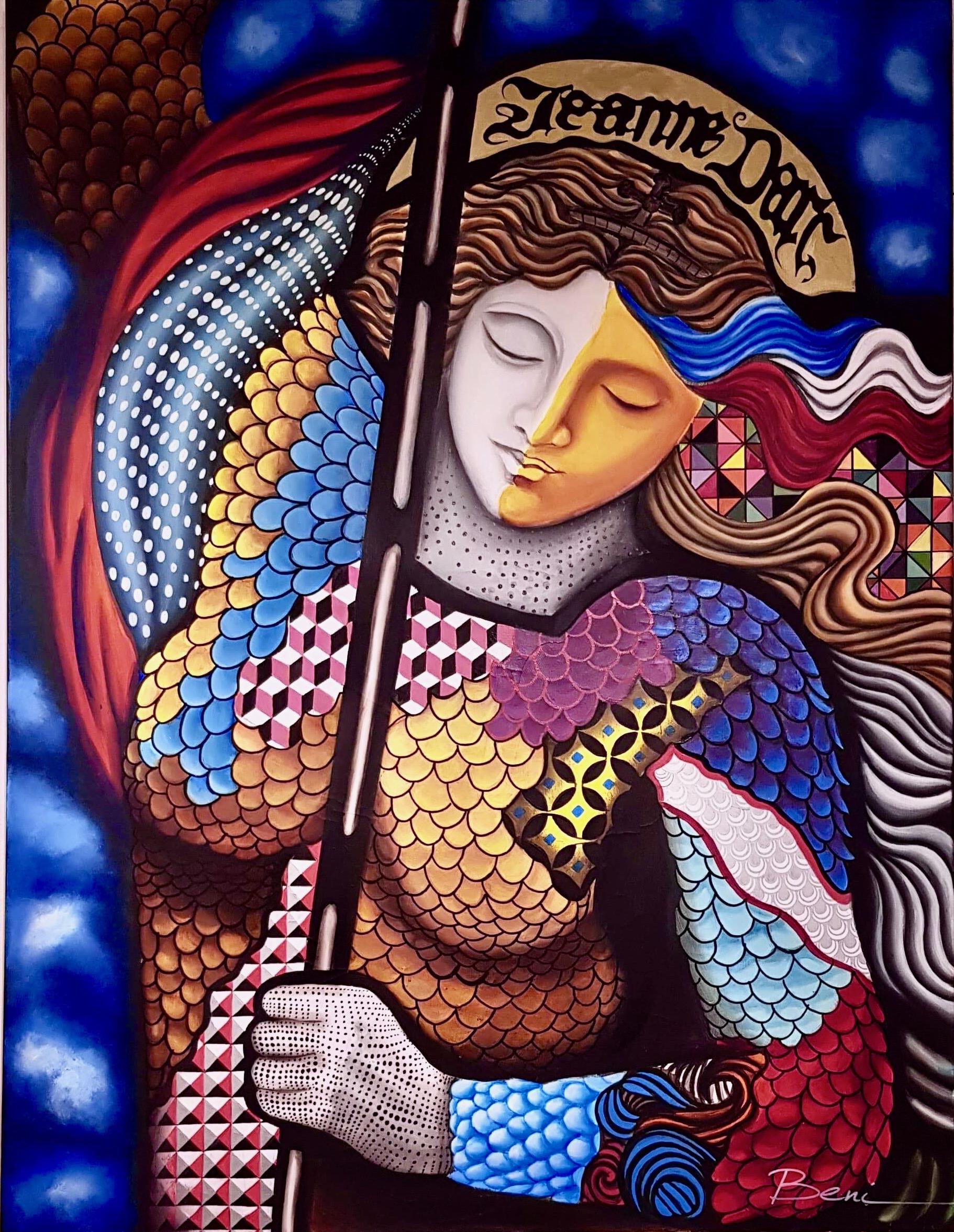 Figurative Painting di Unknown - Jeanne d'Arc