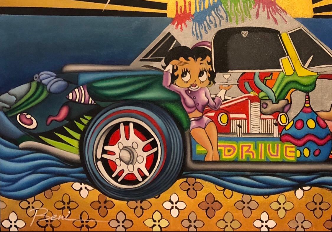 Auto Utopica - Painting di Unknown