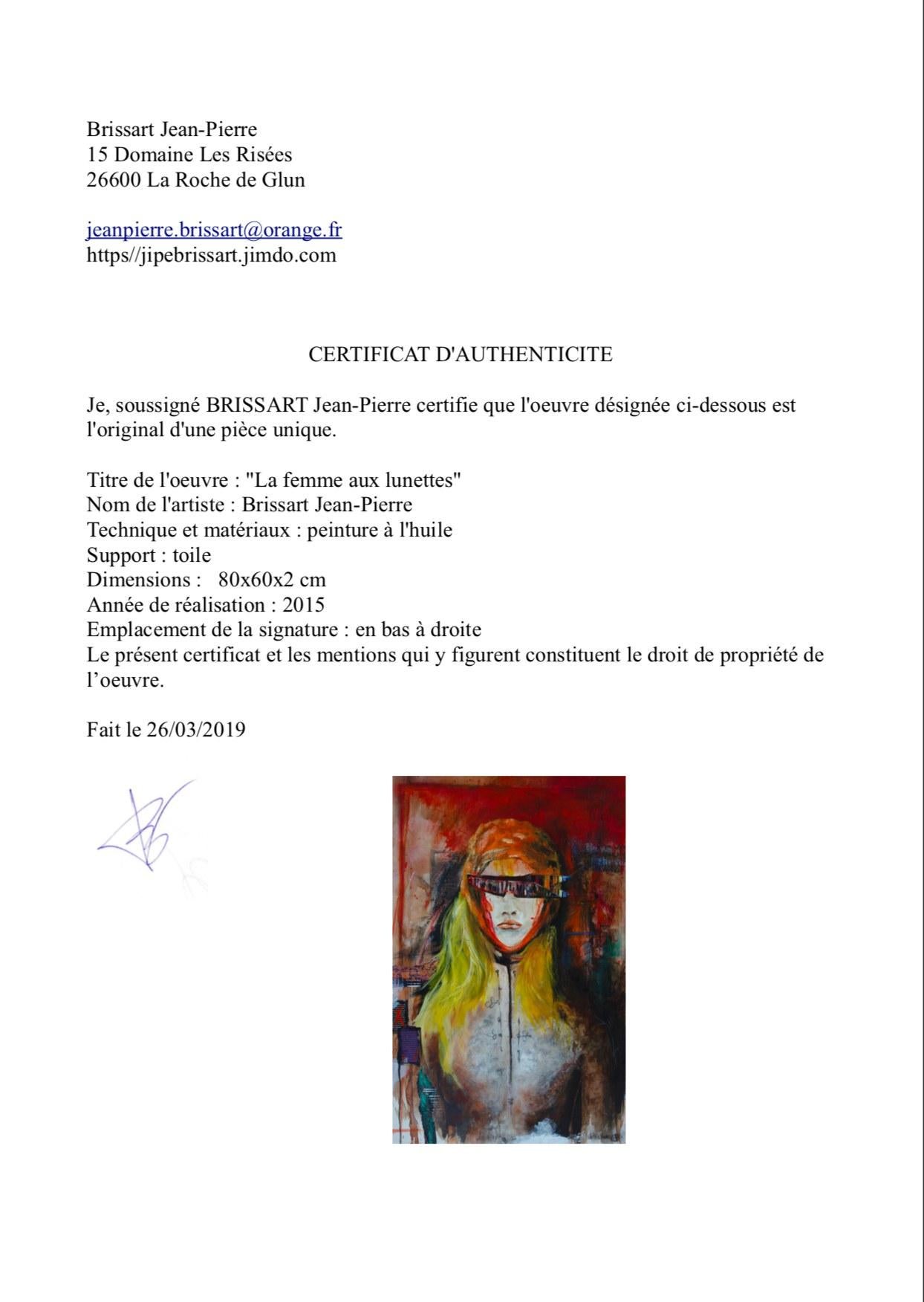 The woman with glasses
2015
Oil, pastels, collages on canvas
73 x 50 cm
Certificate of the artist
490 €