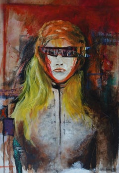 The woman with glasses