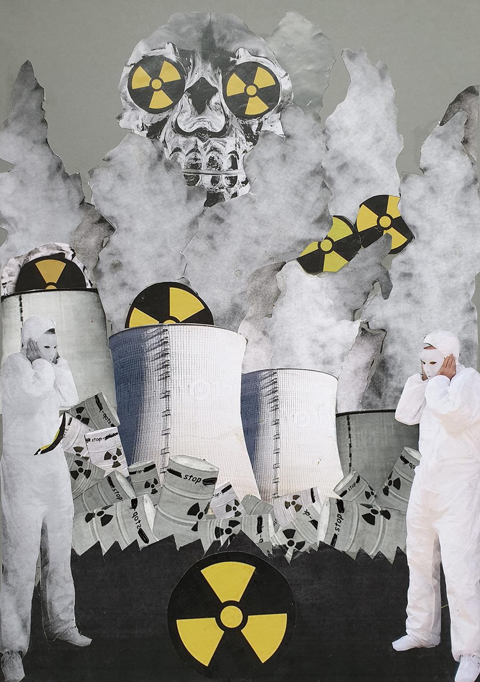 Risque nucléaire - Painting by Elisa Casbas