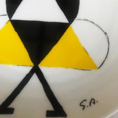 Porcelain collection plate " La danseuse jaune".