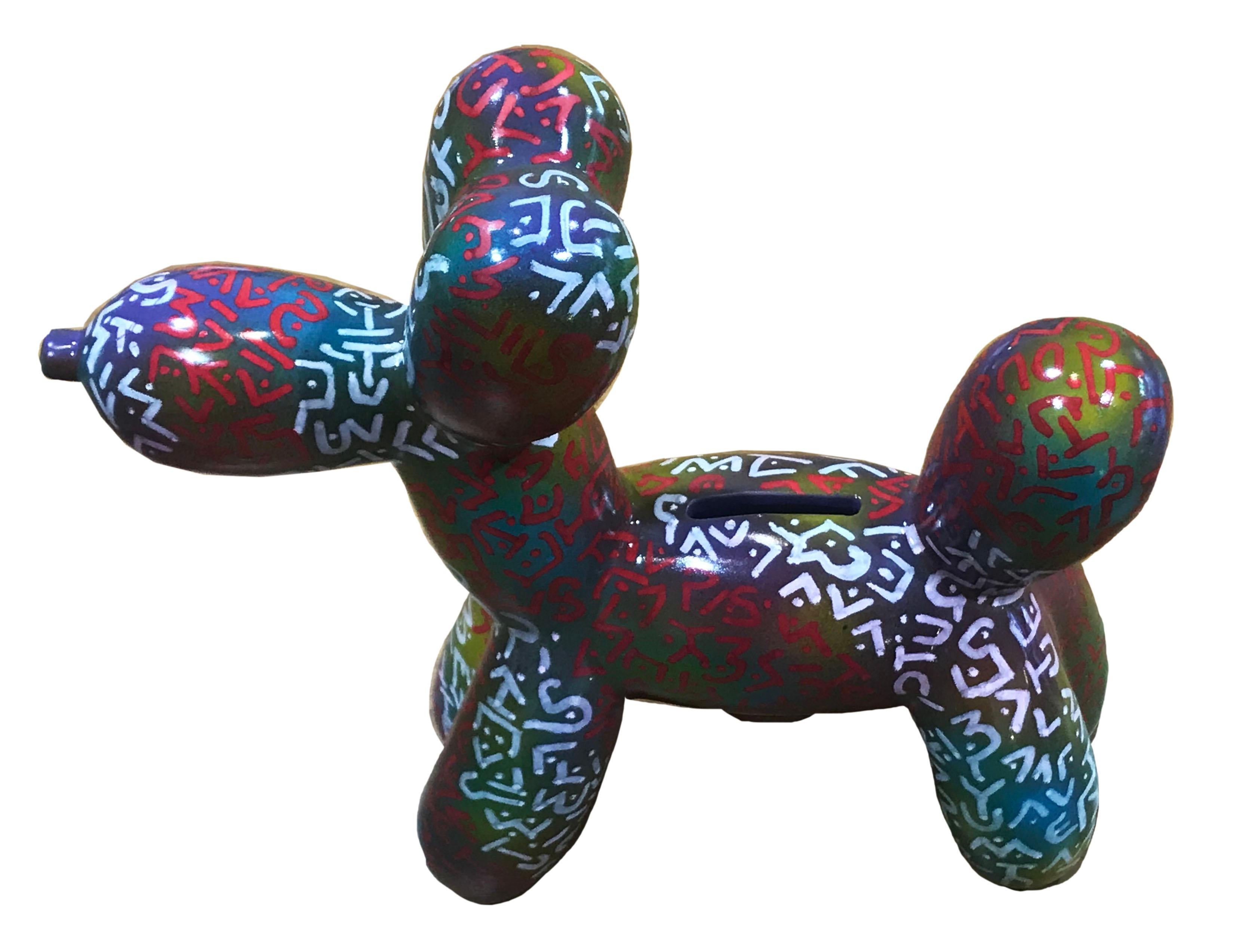 Arno ADN "Tirelire jeff Koons’ sanscrit dog dog" - Art by Arno DNA