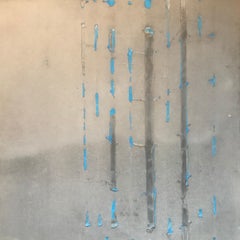 Betonskulptur, Gemälde mit blauem Harzeinschluss  von Francesco Passaniti