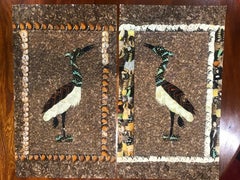 Moluh Seidou Bonito y precioso collage de alas de mariposa Dyptique aux aigrett