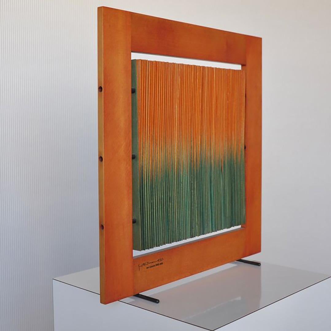 Gaetano Pesce wood and metal sculpture frame 1968 For Sale 3