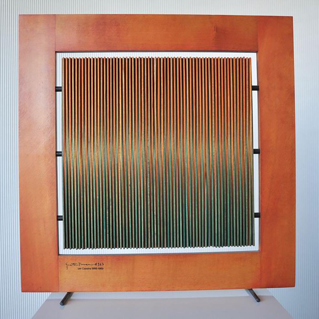 Gaetano Pesce wood and metal sculpture frame 1968 For Sale 6