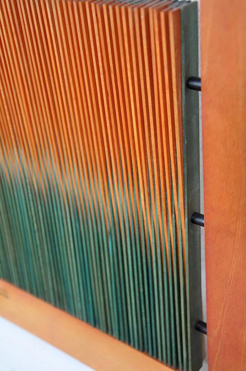 Gaetano Pesce escultura de madera y metal marco 1968 en venta 9