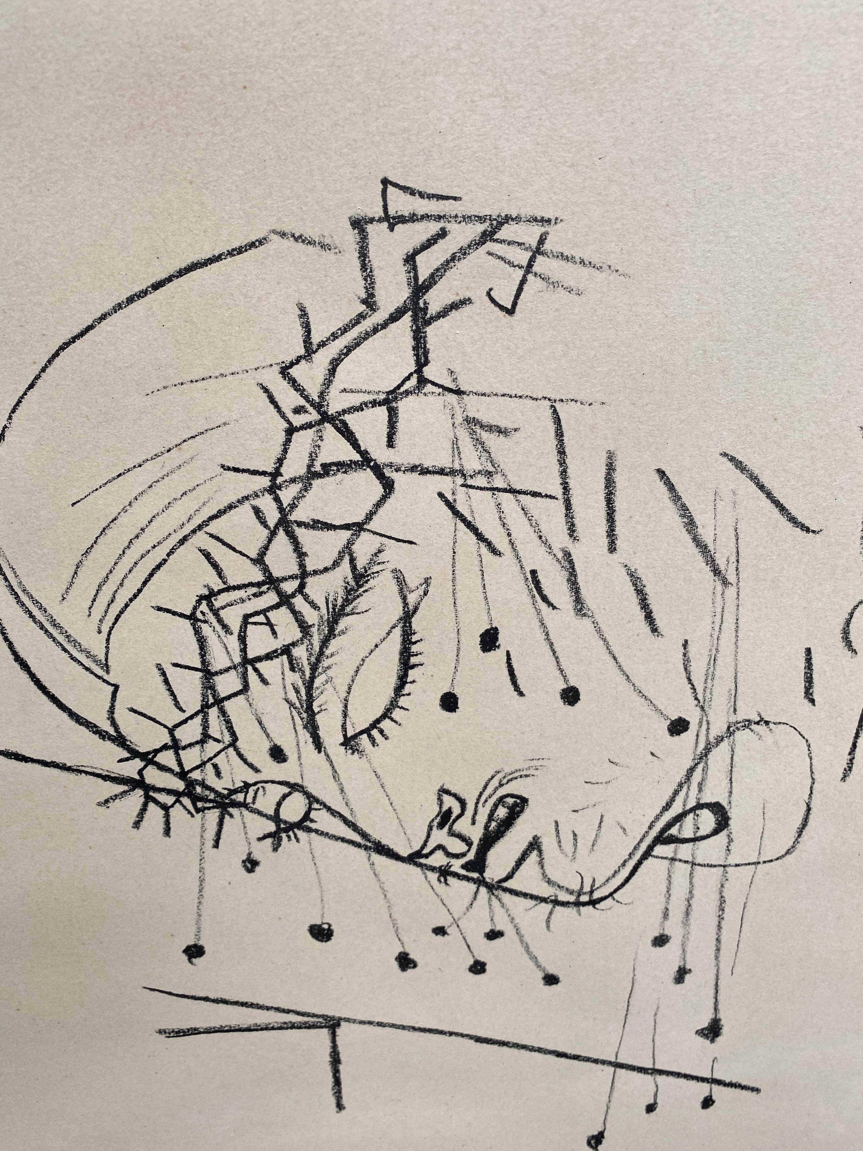 Jean Cocteau 
Christ with the crown of thorns
Charcoal 
Signed and dated 1956 by the artist 
Small tear in the margin (not visible at the frame). 
64,5 x 49 cms
3500 euros 
Jean Cocteau 
Christ à la couronne d’épines
Fusain 
Signé et daté 1956 par