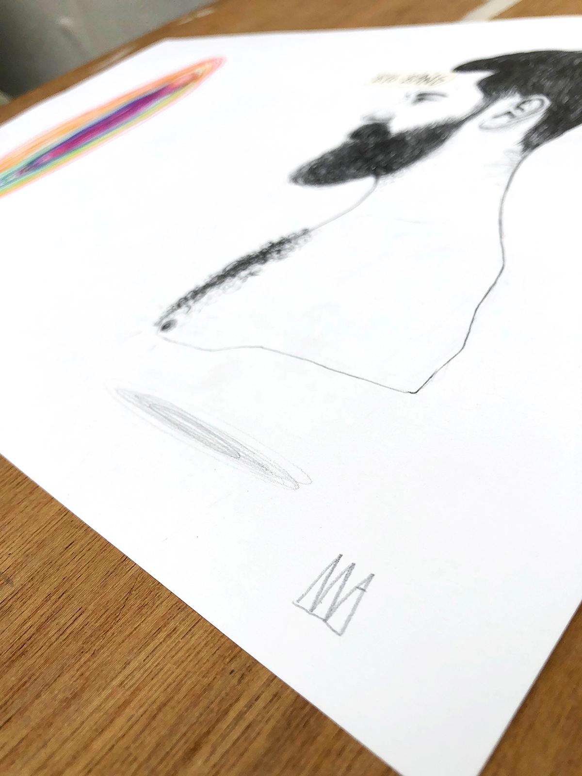 Titolo : Bigbang
Data 2019
Tecnica: Grafite, matita colorata, collage su carta
Dimensioni: 42 x 29,7 cm
Firmato dall'artista sul fronte
Prezzo di vendita: 650 euro 

Titolo : Bigbang
Data 2019
Tecnica : Grafite, pastello a colori, collage su
