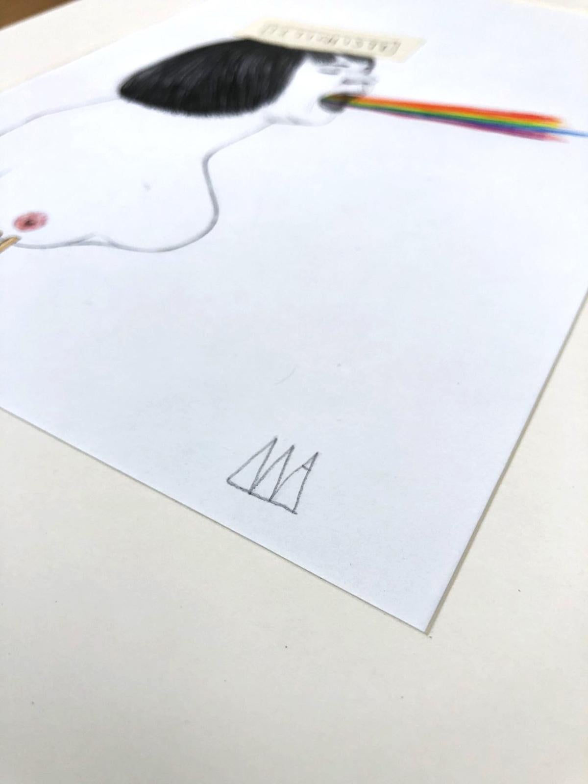 Título: Fetichista
Fecha 2018
Técnica: Grafito, lápiz de color, collage sobre papel
Dimensiones: 29,7 x 21 cm
Firmado por el artista en el anverso
Precio de venta: 490 euros 

Titre : Fetichista
Fecha 2018
Técnica : Grafito, crayón de colores,