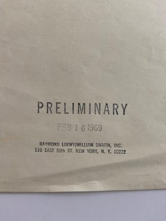 Drawing « two helmeted men » for the NASA - Raymond Loewy et William Snaith