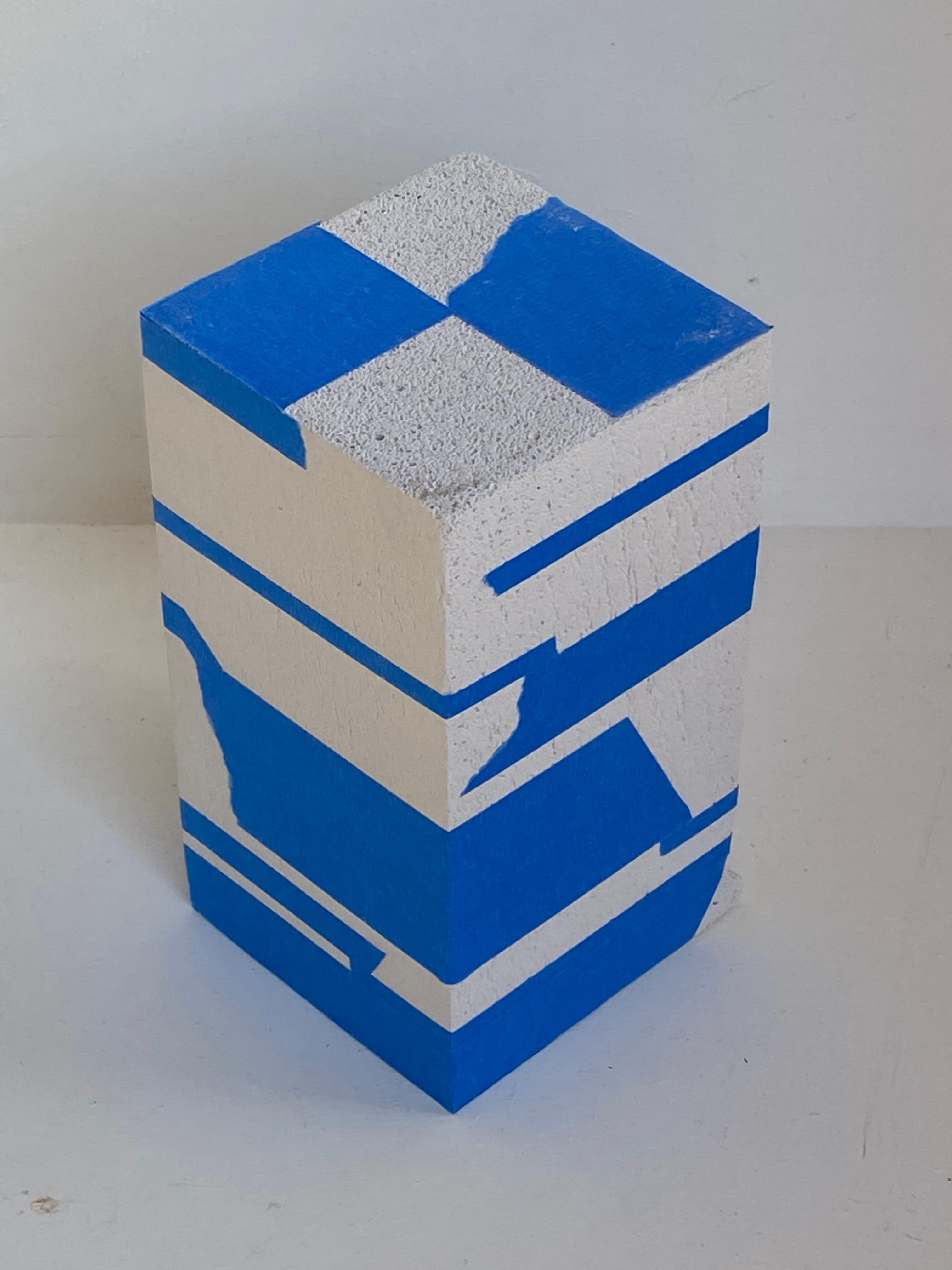 Work N° 4 by Kevin Cheng-Feng YU 

1) Untitled
2) Cellular concrete, blue tape
3) Year of creation : 2020
4) 10X9,7X18,2cm
5) signed on the scotch tape
6) Unique copy 
7) 1100 euros for the artist