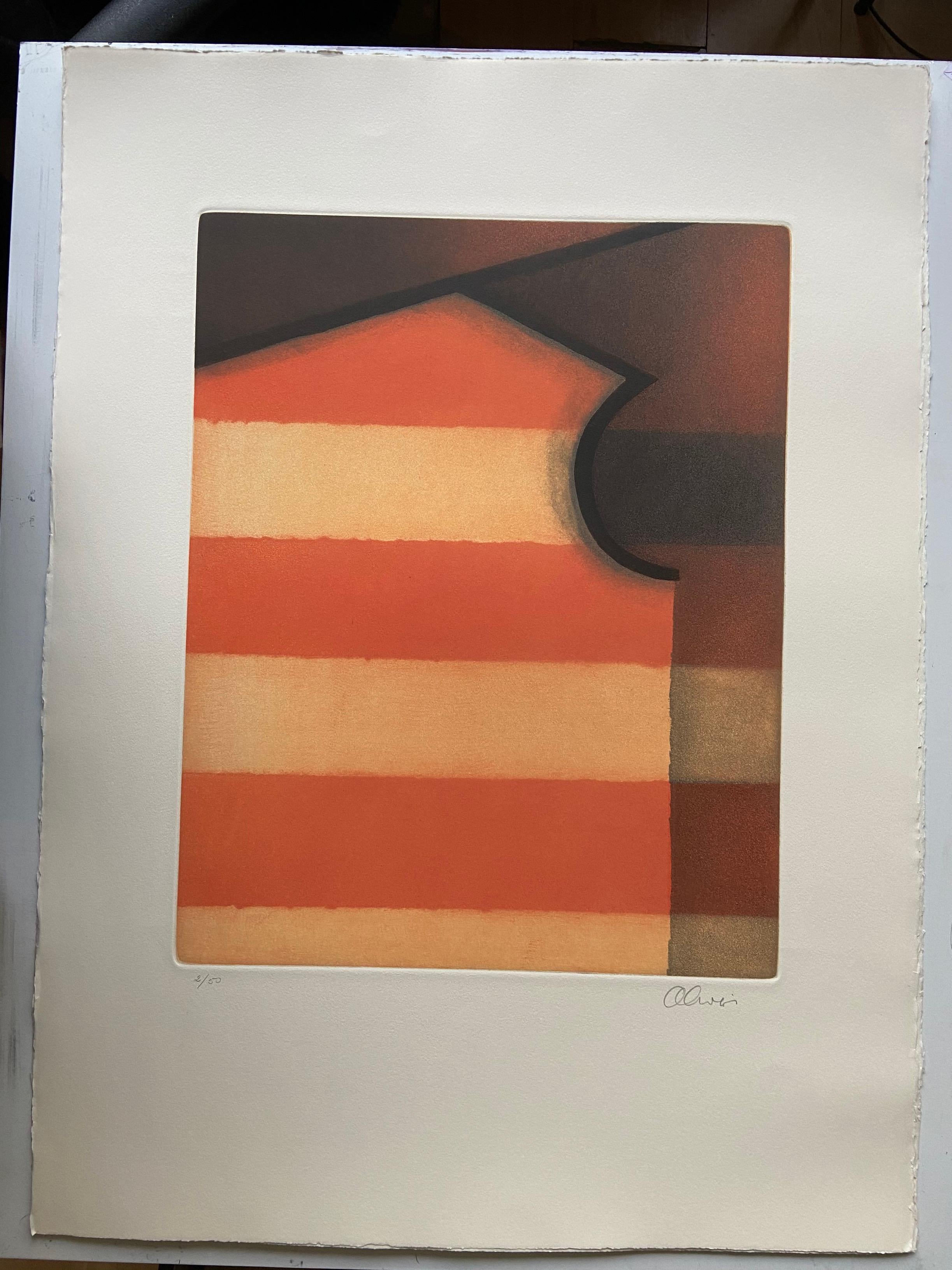 Perry Oliver Abstract Print - Lithograph - Icono abanderado - 1999