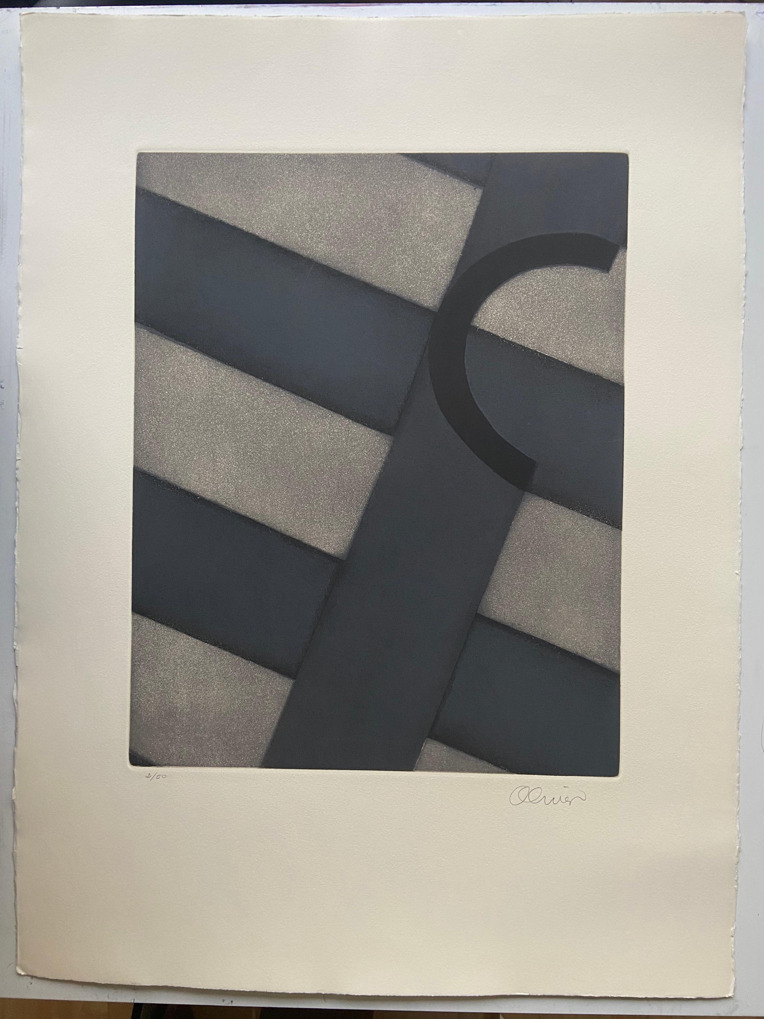 Perry Oliver Abstract Print - Lithograph - Vinculo tejado - 1999