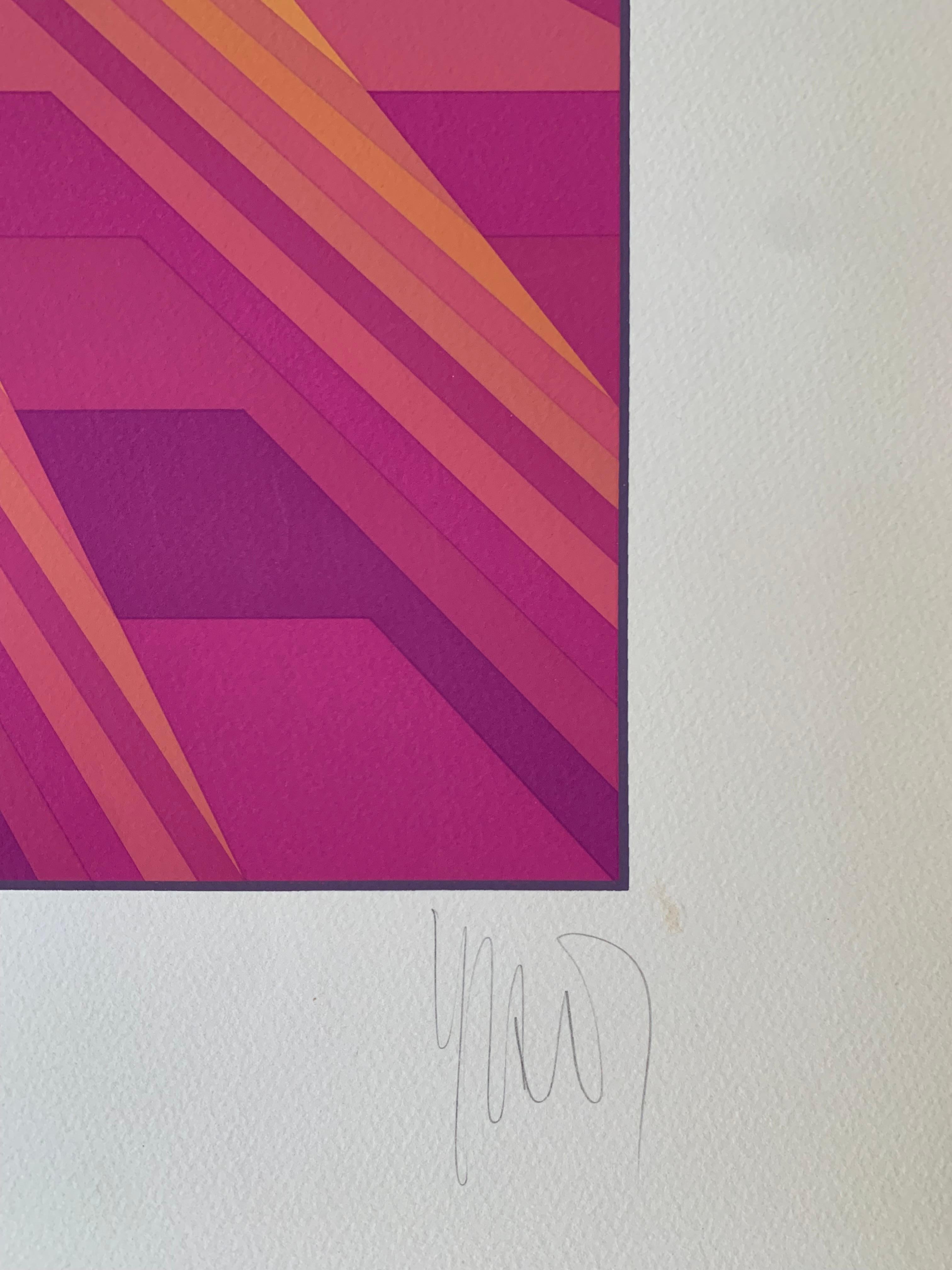 Yvaral (Jean-Pierre Vasarely) Litografía  - 1978 en venta 3