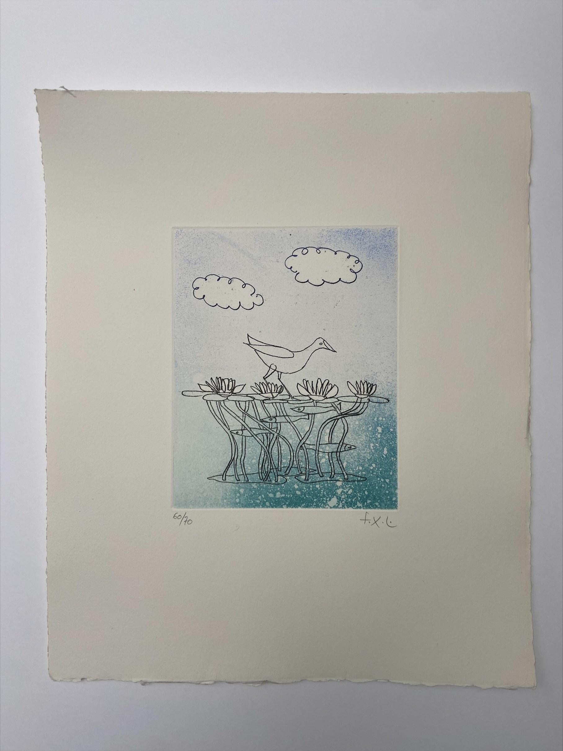 François Xavier Lalanne, pájaro sobre lirios, 2006