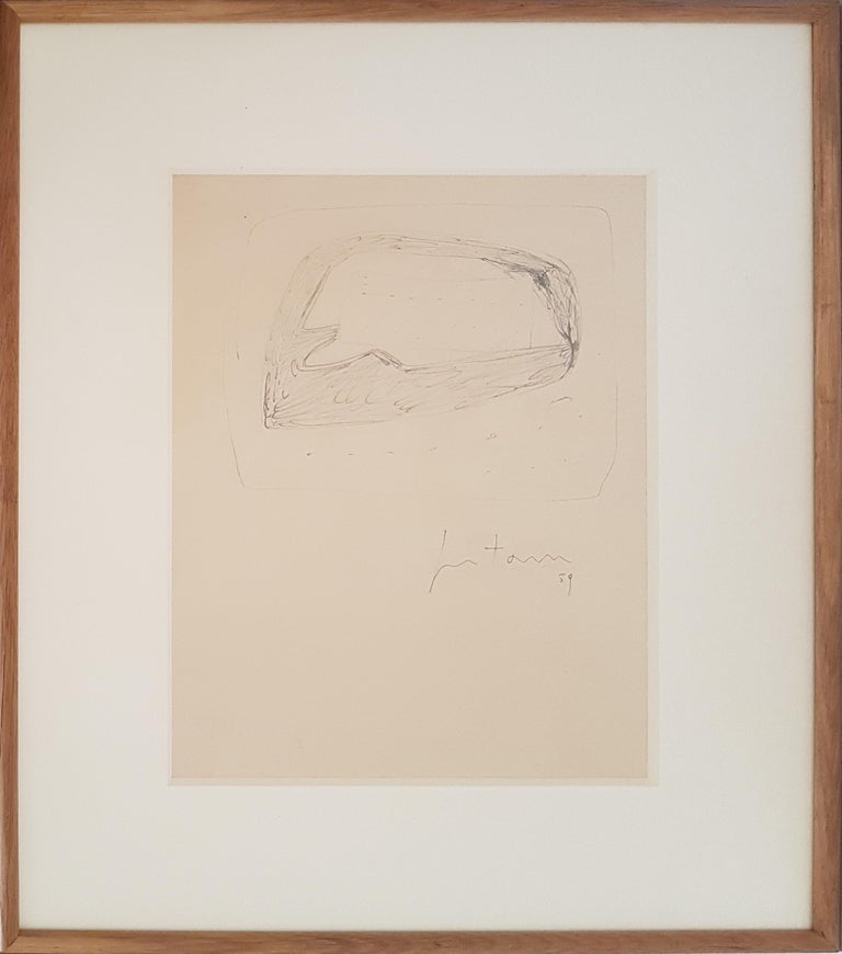 Untitled drawing, 1959, by Lucio Fontana, offered by Wallector