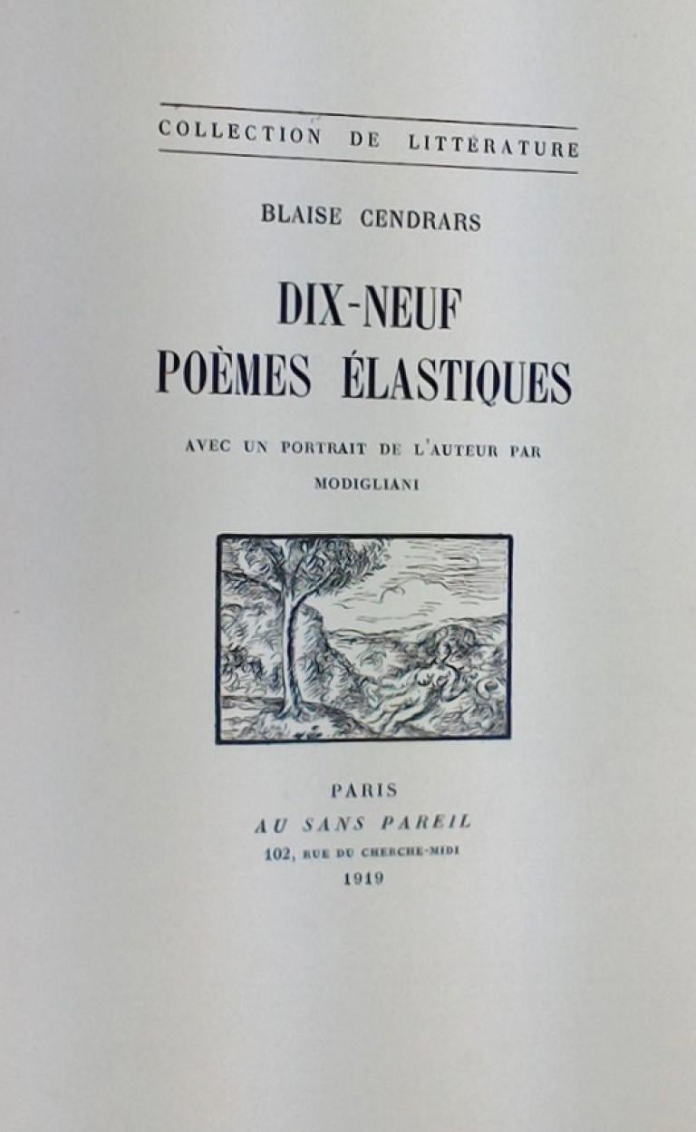 Dix Neuf Poèmes Élastiques - Art de Blaise Cendrars
