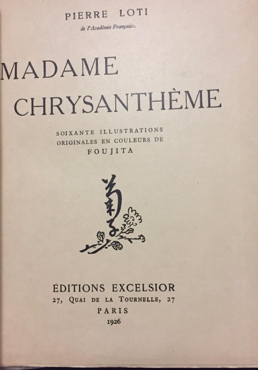 Madame Chrysanthème For Sale 3